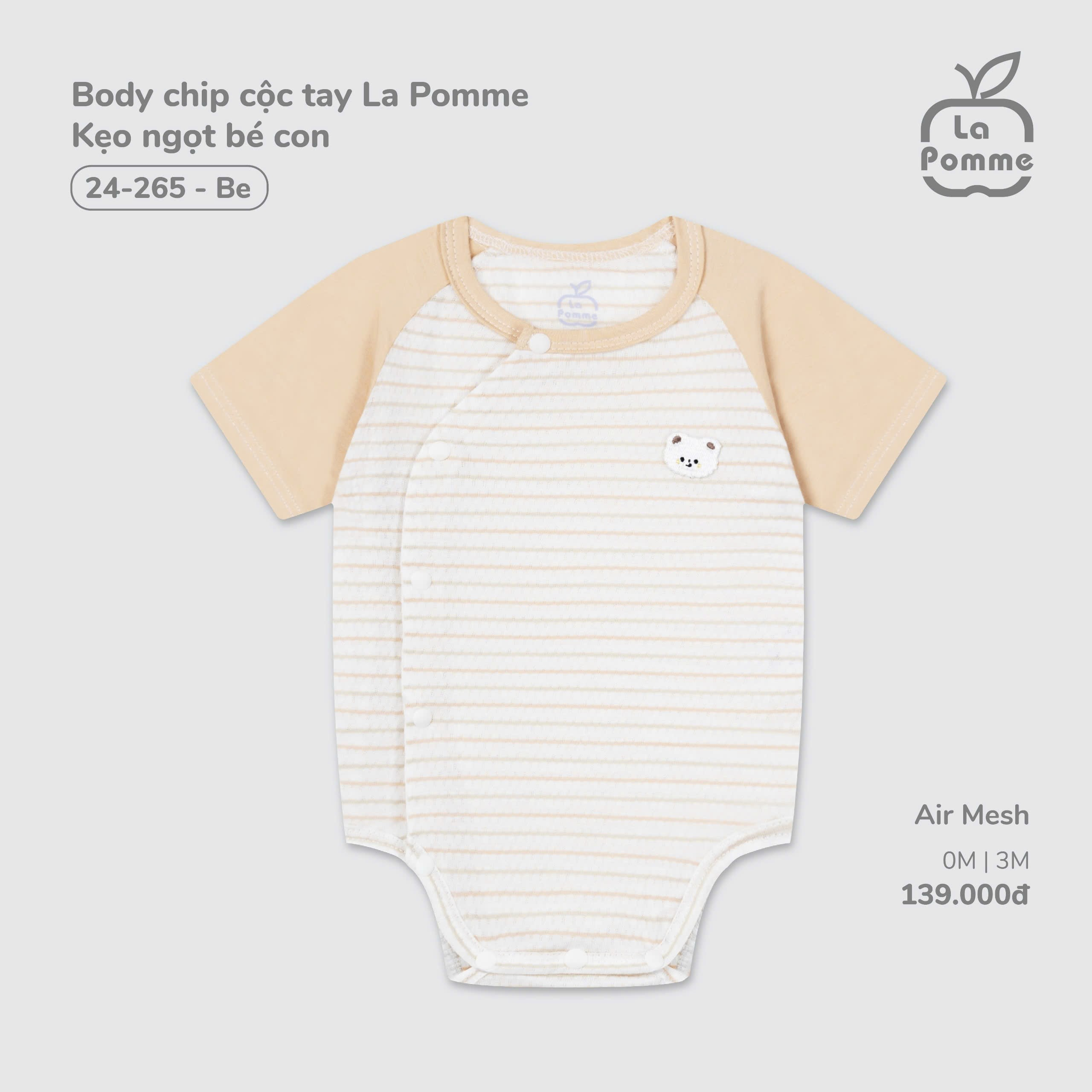 Body chip cộc tay La Pomme Kẹo ngọt bé con