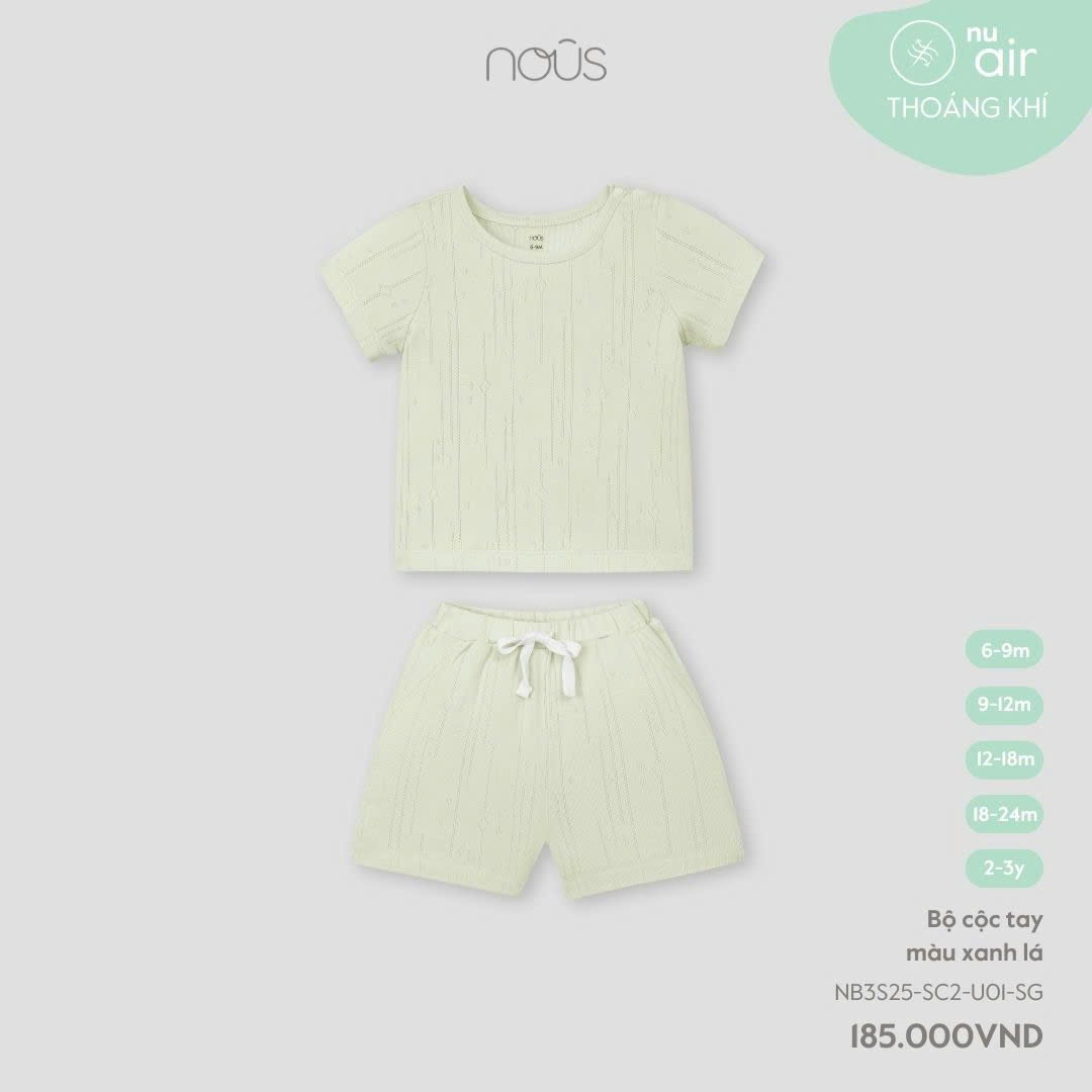 Bộ cộc tay màu xanh lá