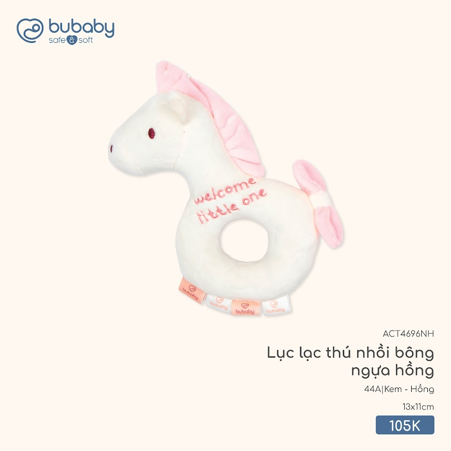 Lục lạc thú nhồi bông ngựa hồng ACT4696NH