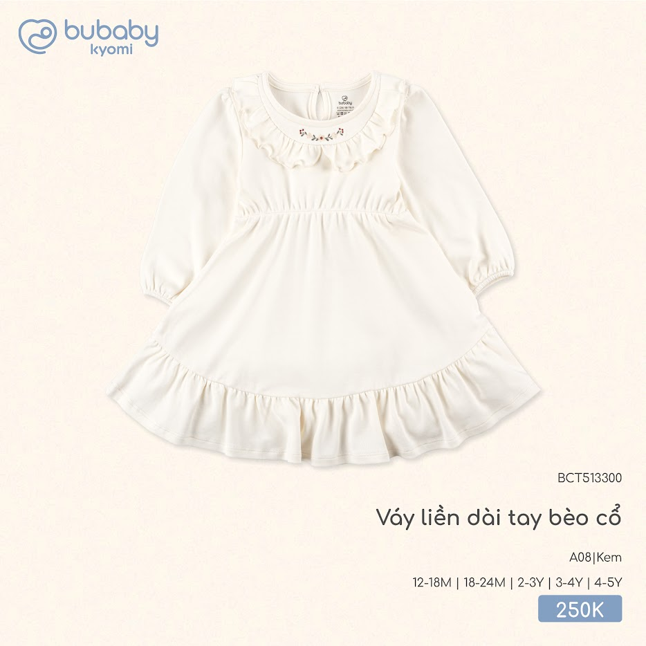 Váy liền dài tay bèo cổ BCT513300