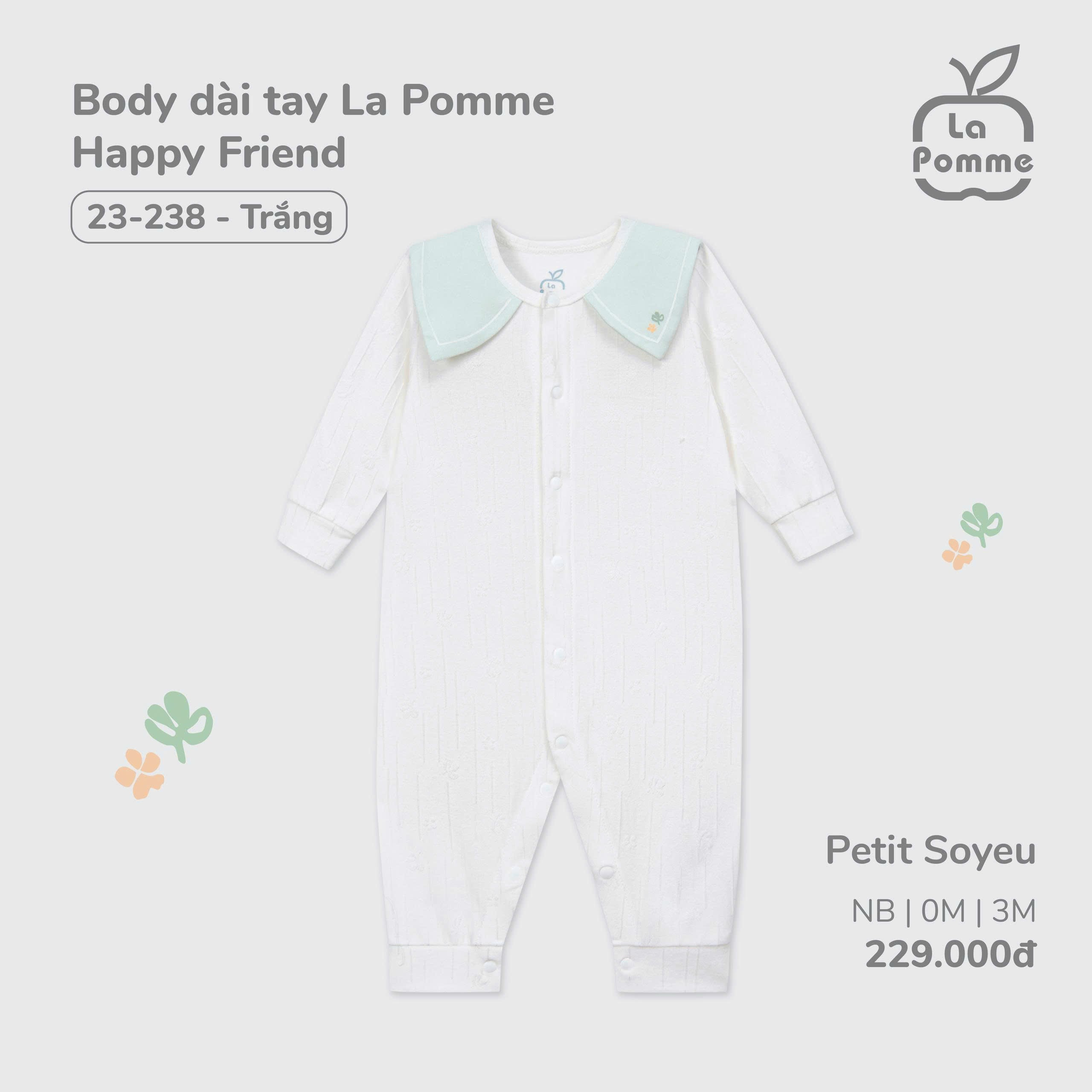 Body dài tay La Pomme Happy Friend 23238