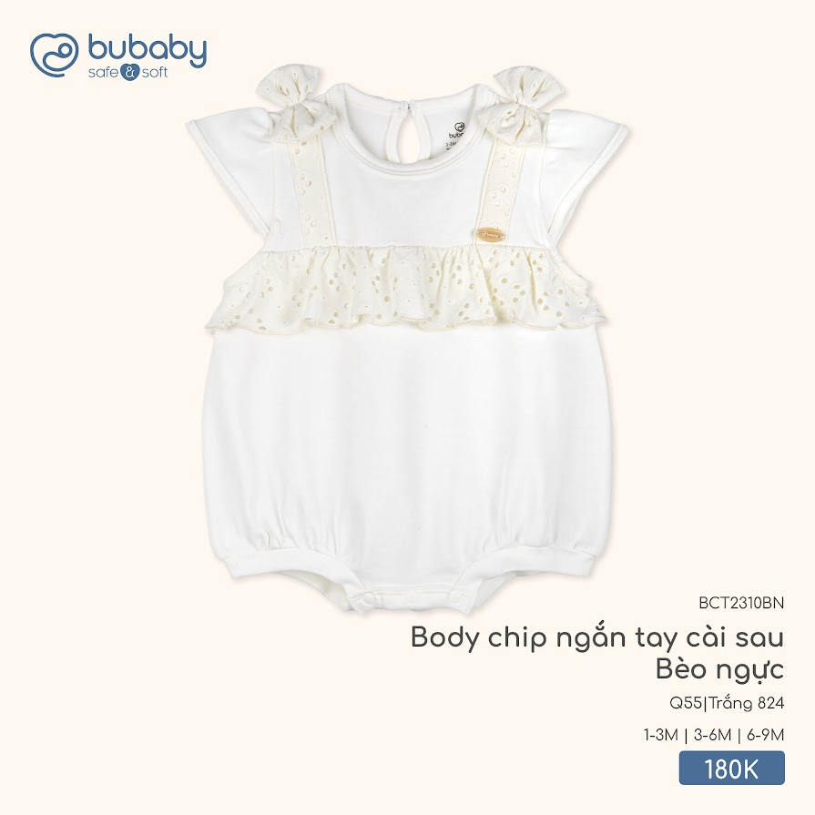 Body chip ngắn tay cài sau Bèo ngực Bubaby BCT2310BN