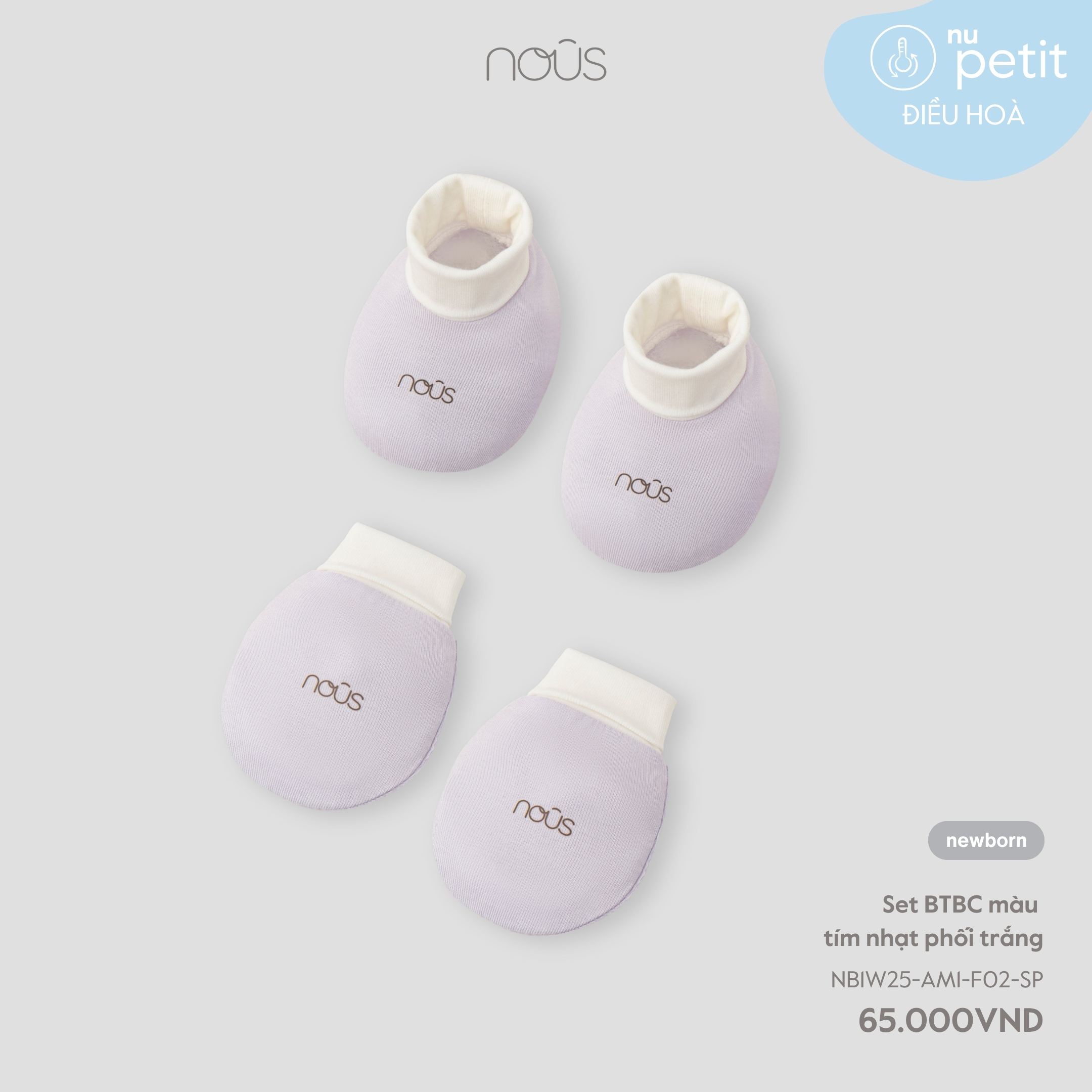 Set BTBC màu tím nhạt phối trắng