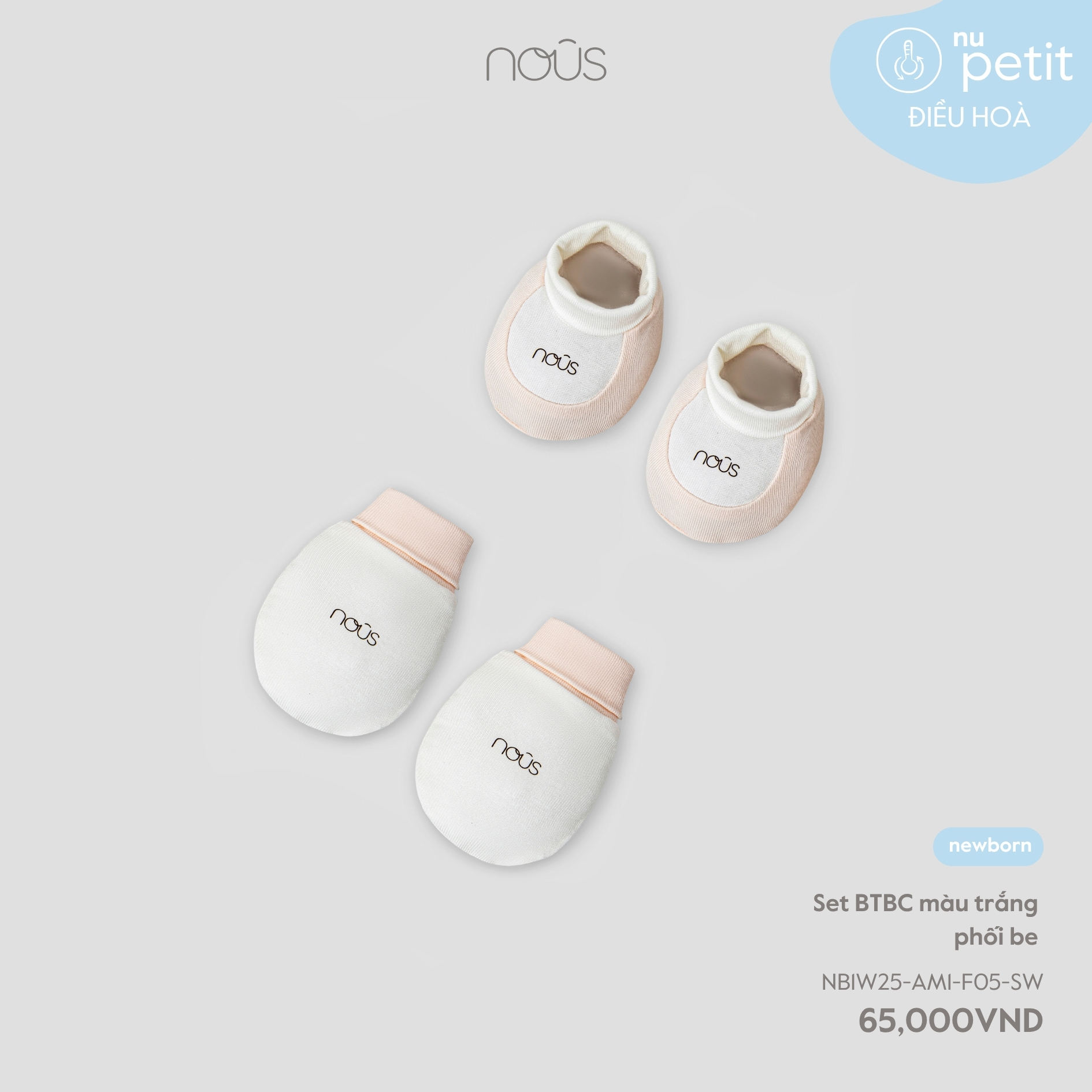 Set BTBC màu trắng phối be