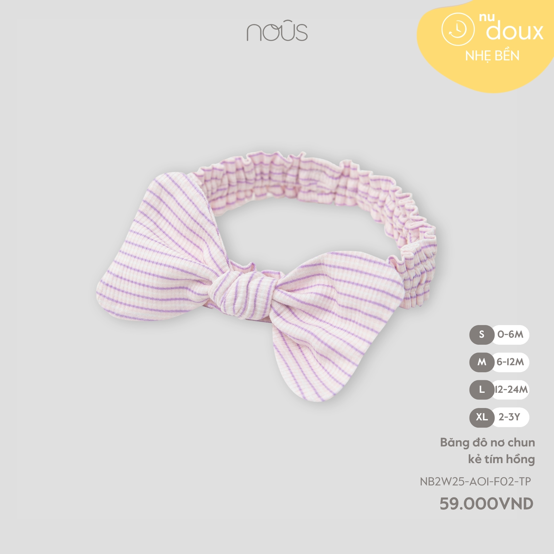 Băng đô nơ chun kẻ