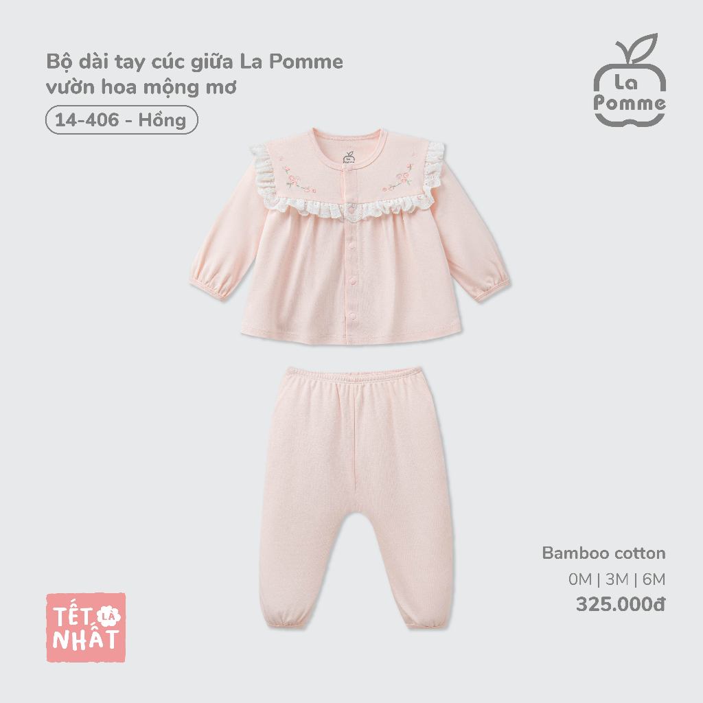 Bộ dài tay cúc giữa La Pomme vườn hoa mộng mơ