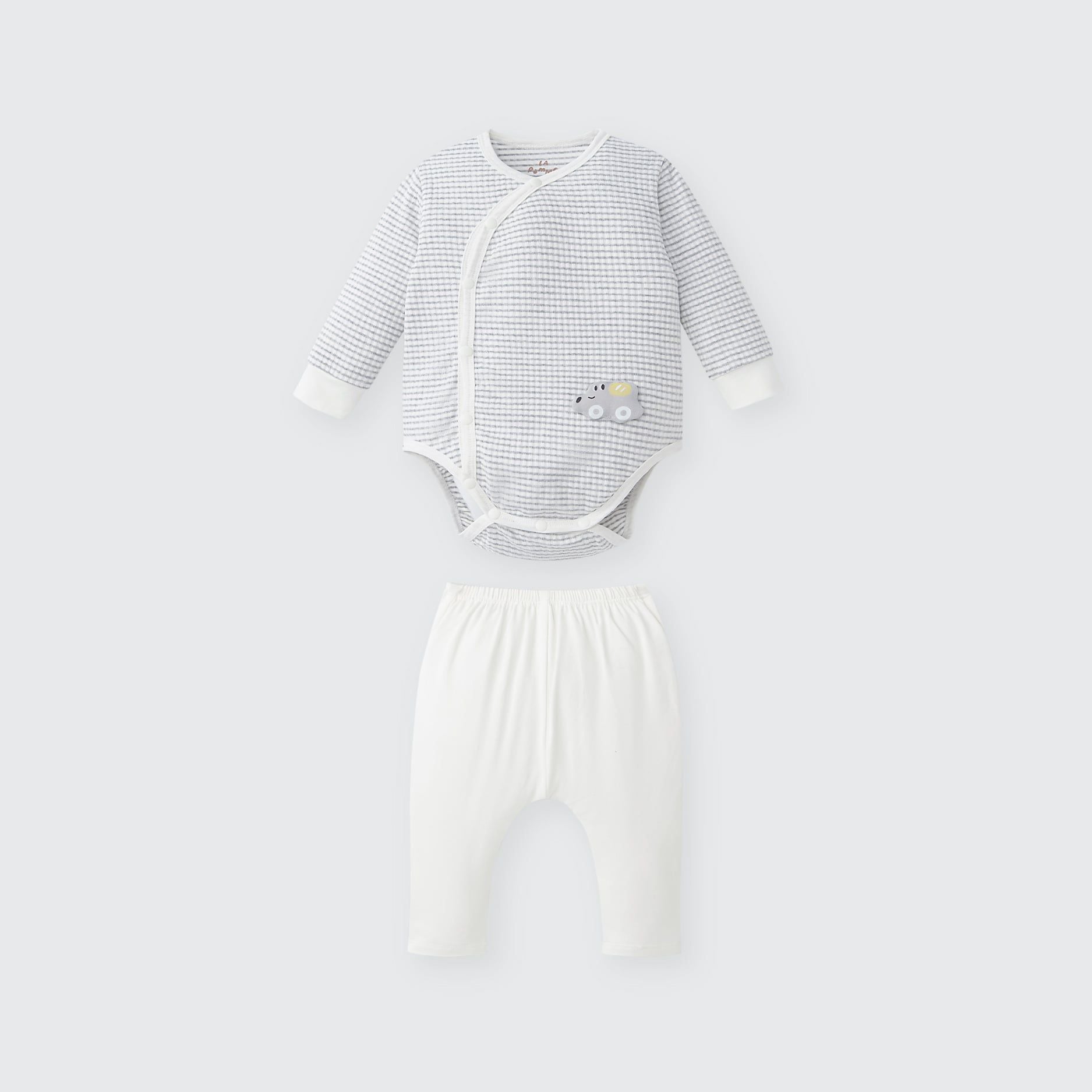 Body chip dài tay quần dài La Pomme ô tô nhỏ của Pom Pom