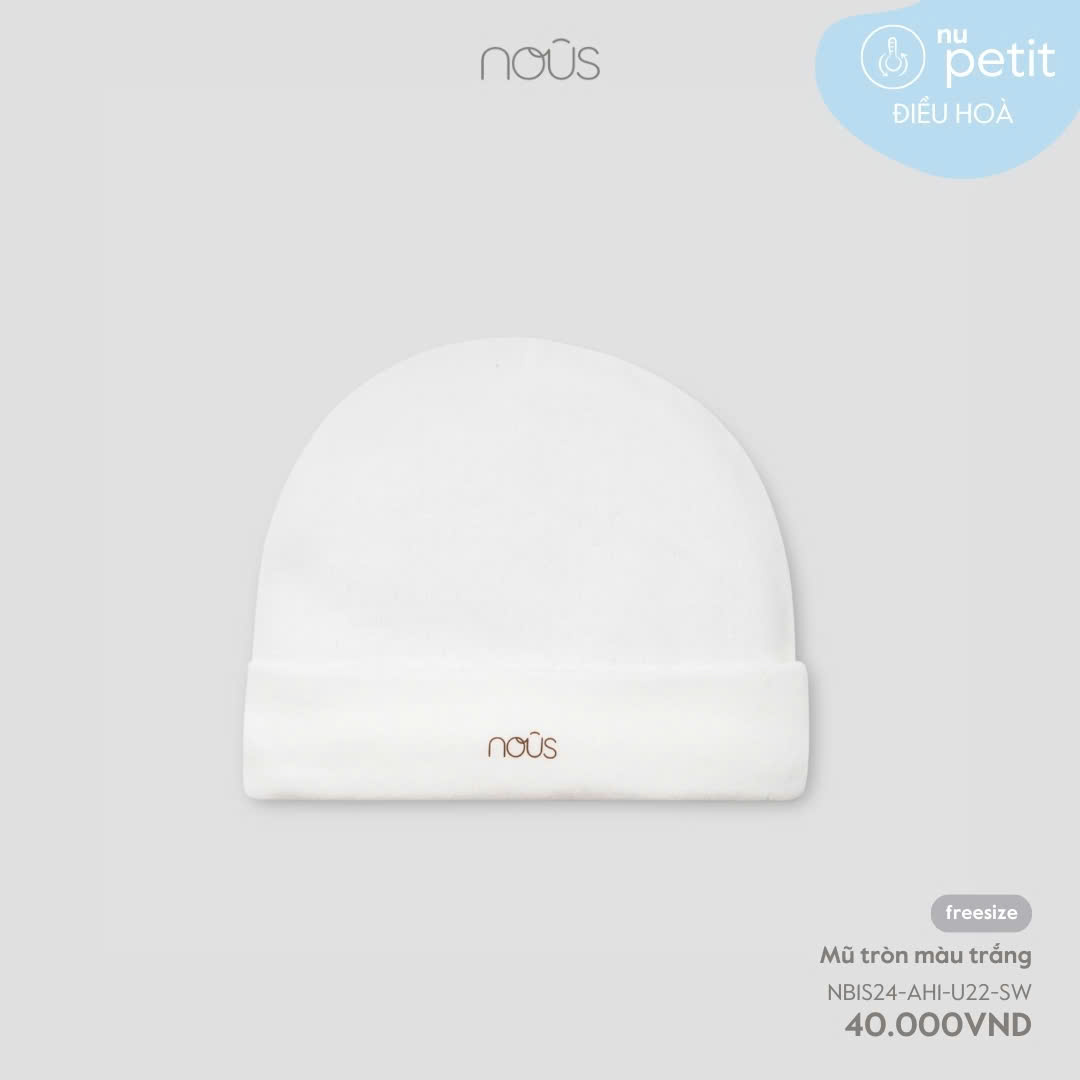 Mũ tròn màu trắng