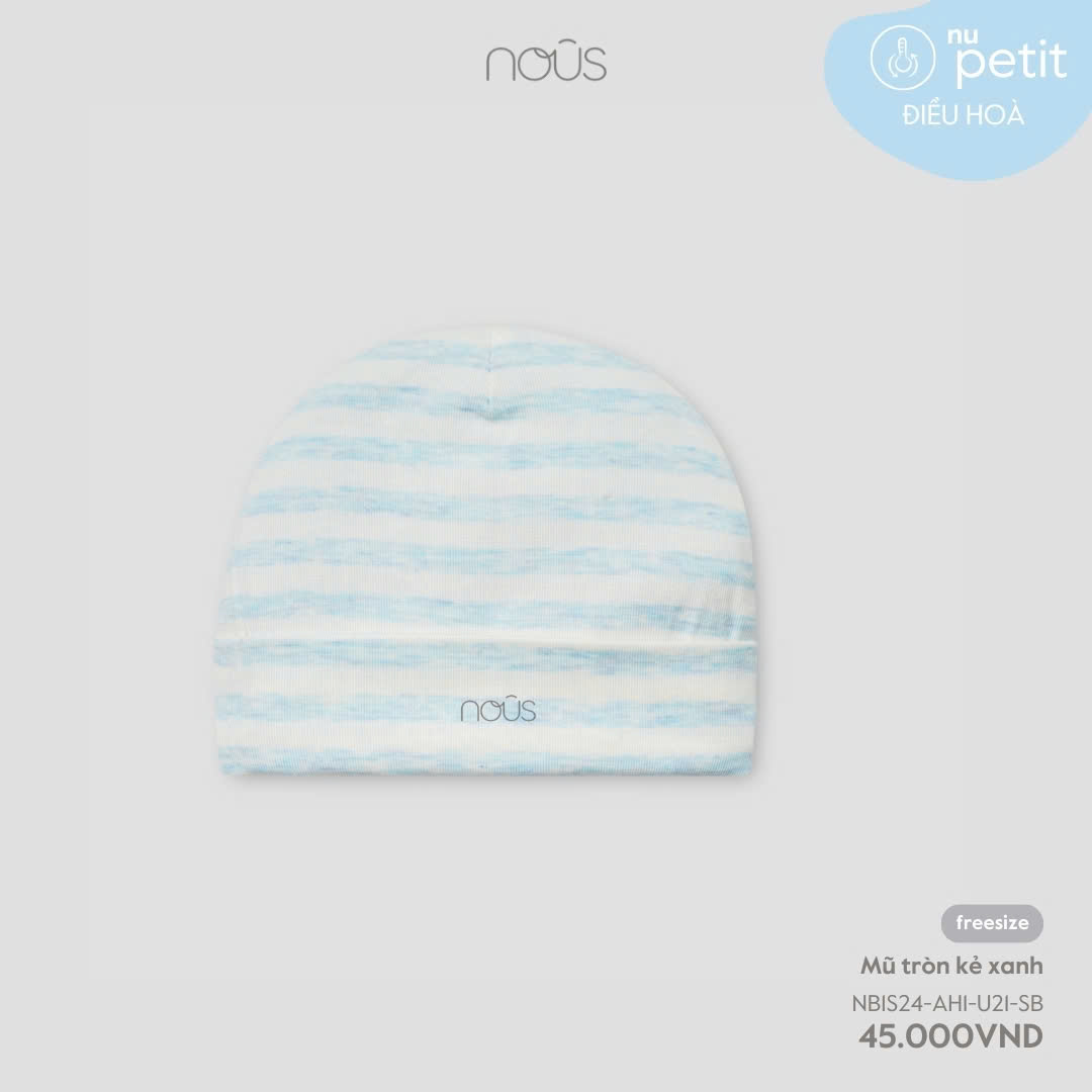 Mũ tròn kẻ xanh