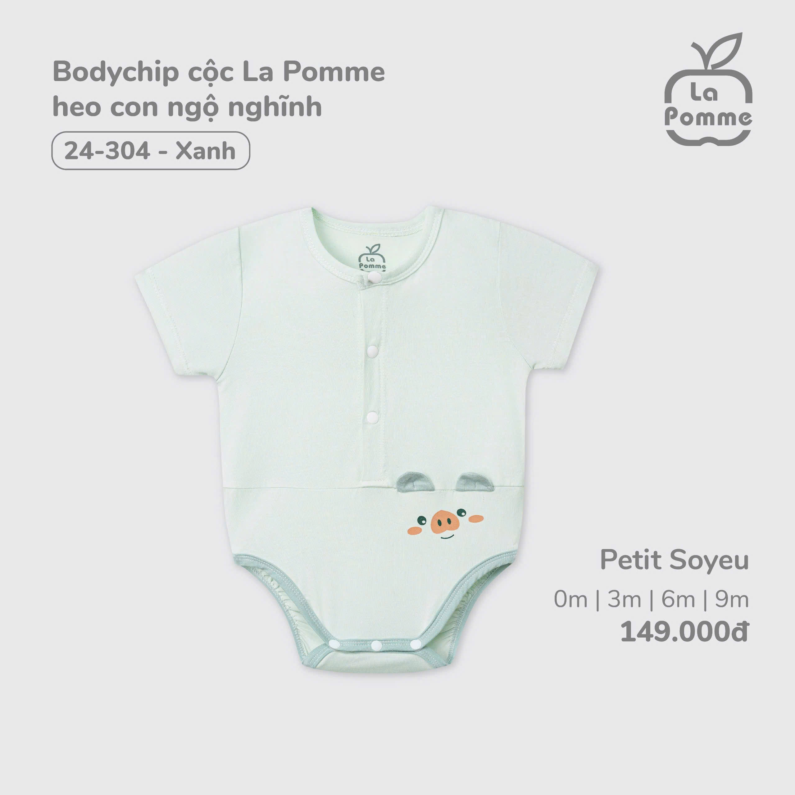 Bodychip cộc La Pomme heo con ngộ nghĩnh