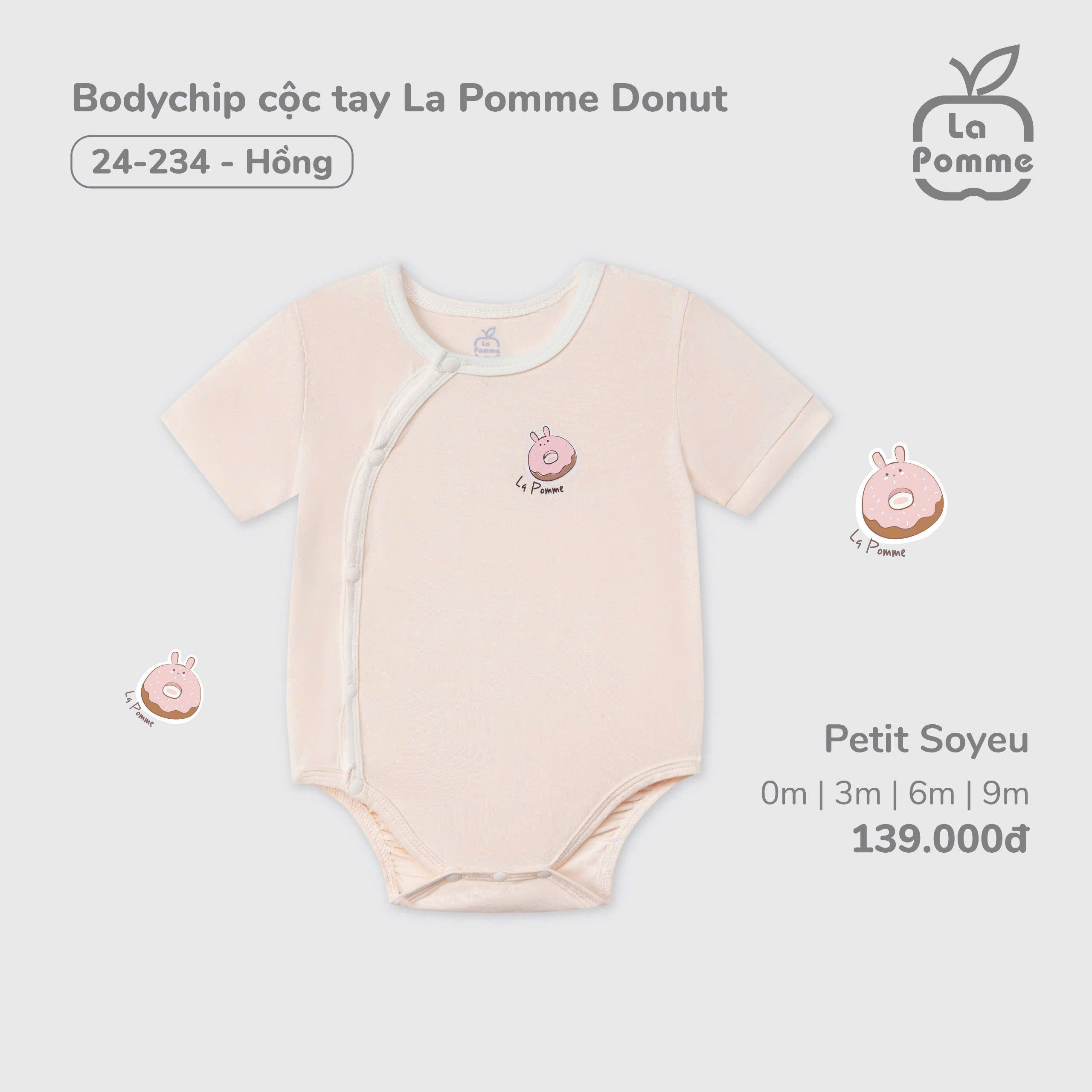 Bodychip Cộc Tay La Pomme Donut 24234