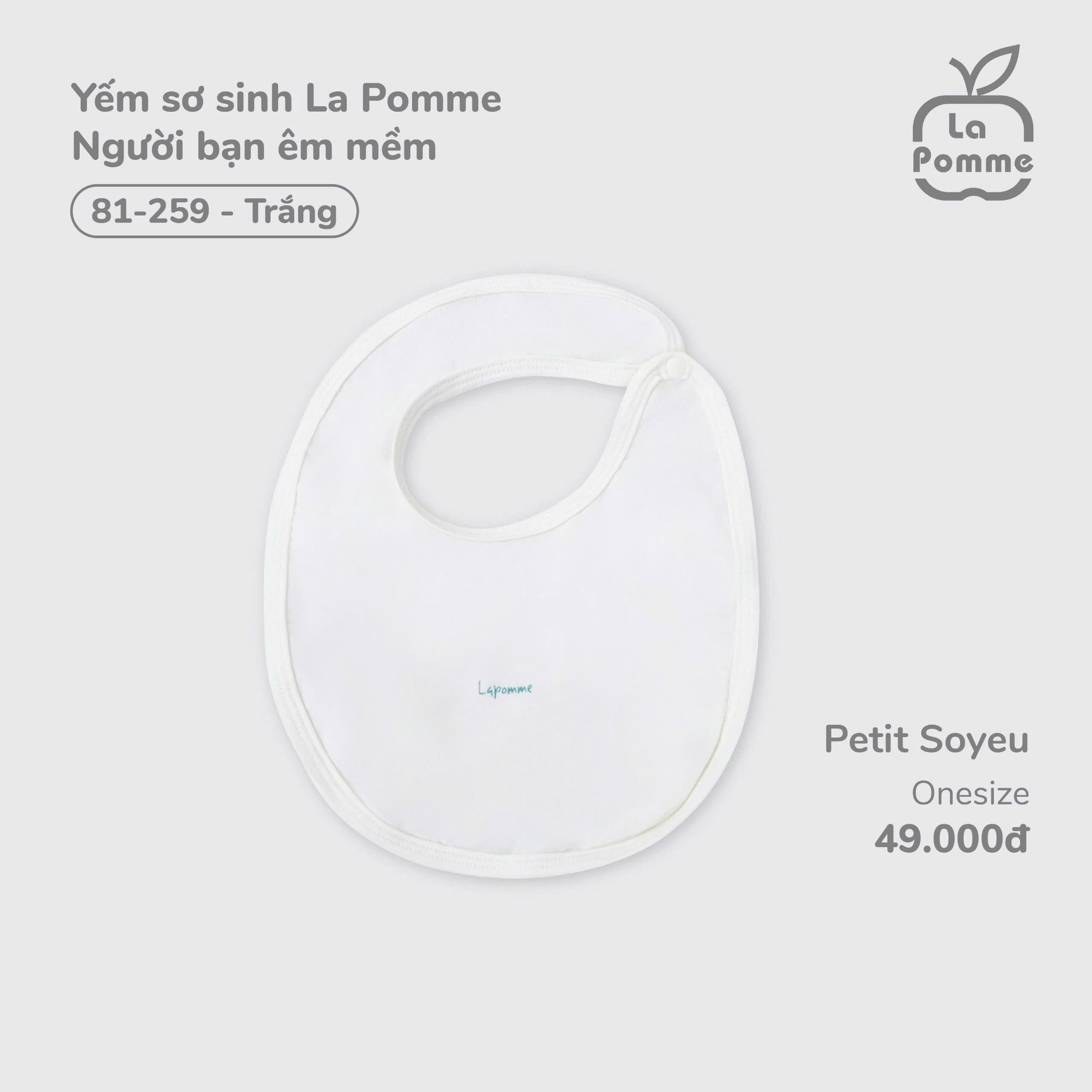 Yếm Sơ Sinh La Pomme Người Bạn Êm Mềm 81259