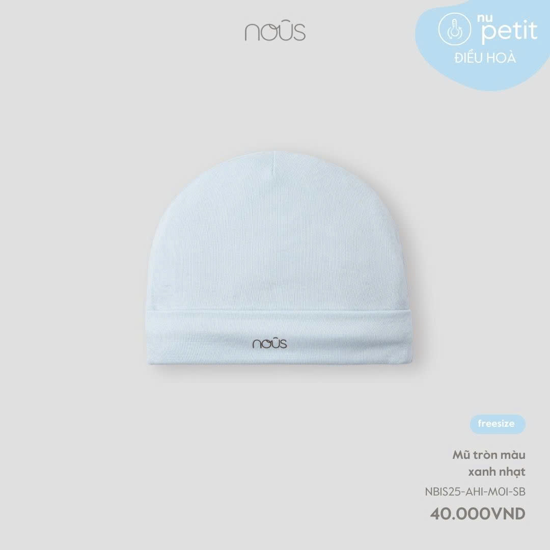 Mũ Tròn Màu Xanh Nhạt NU2365