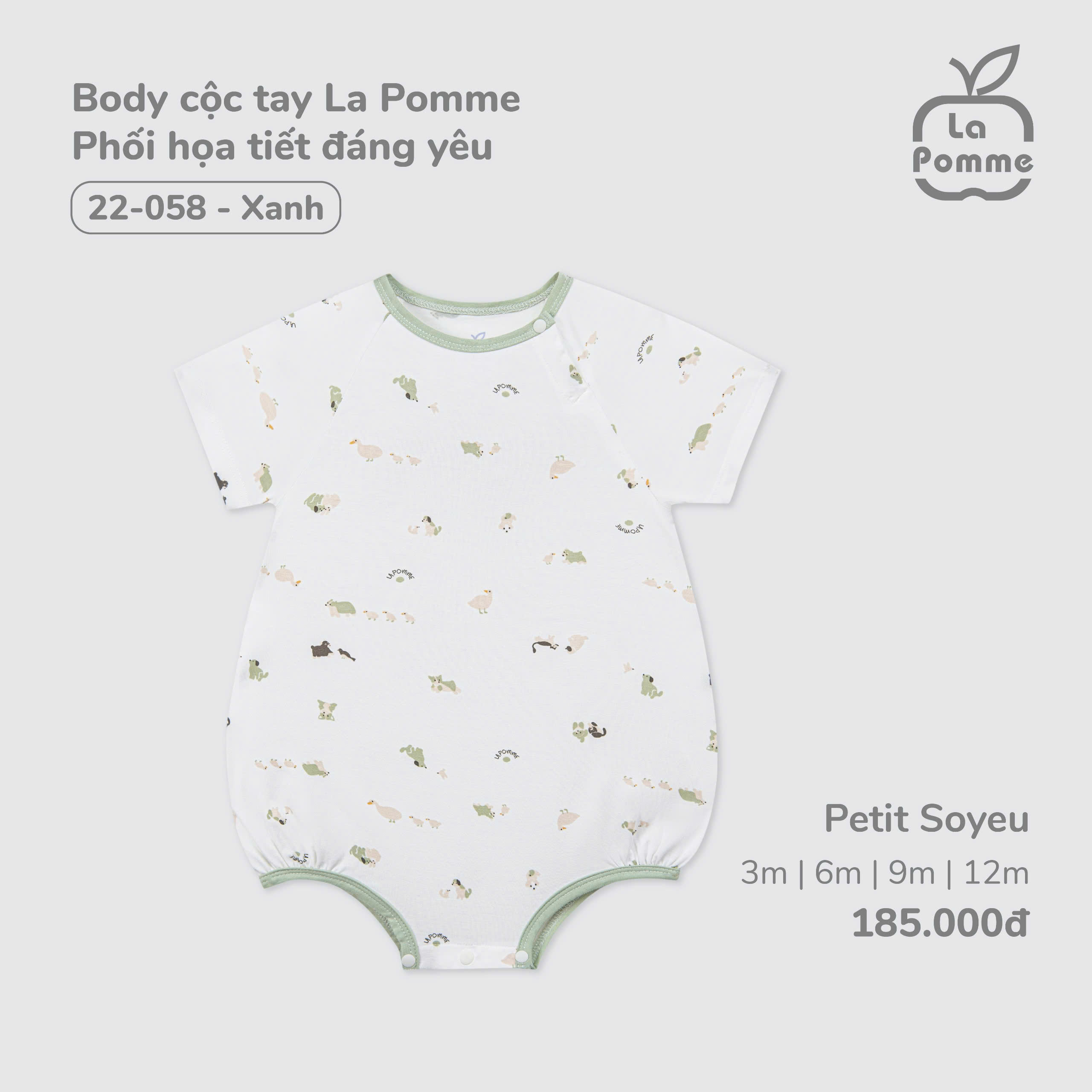 Body cộc tay La Pomme Phối họa tiết đáng yêu