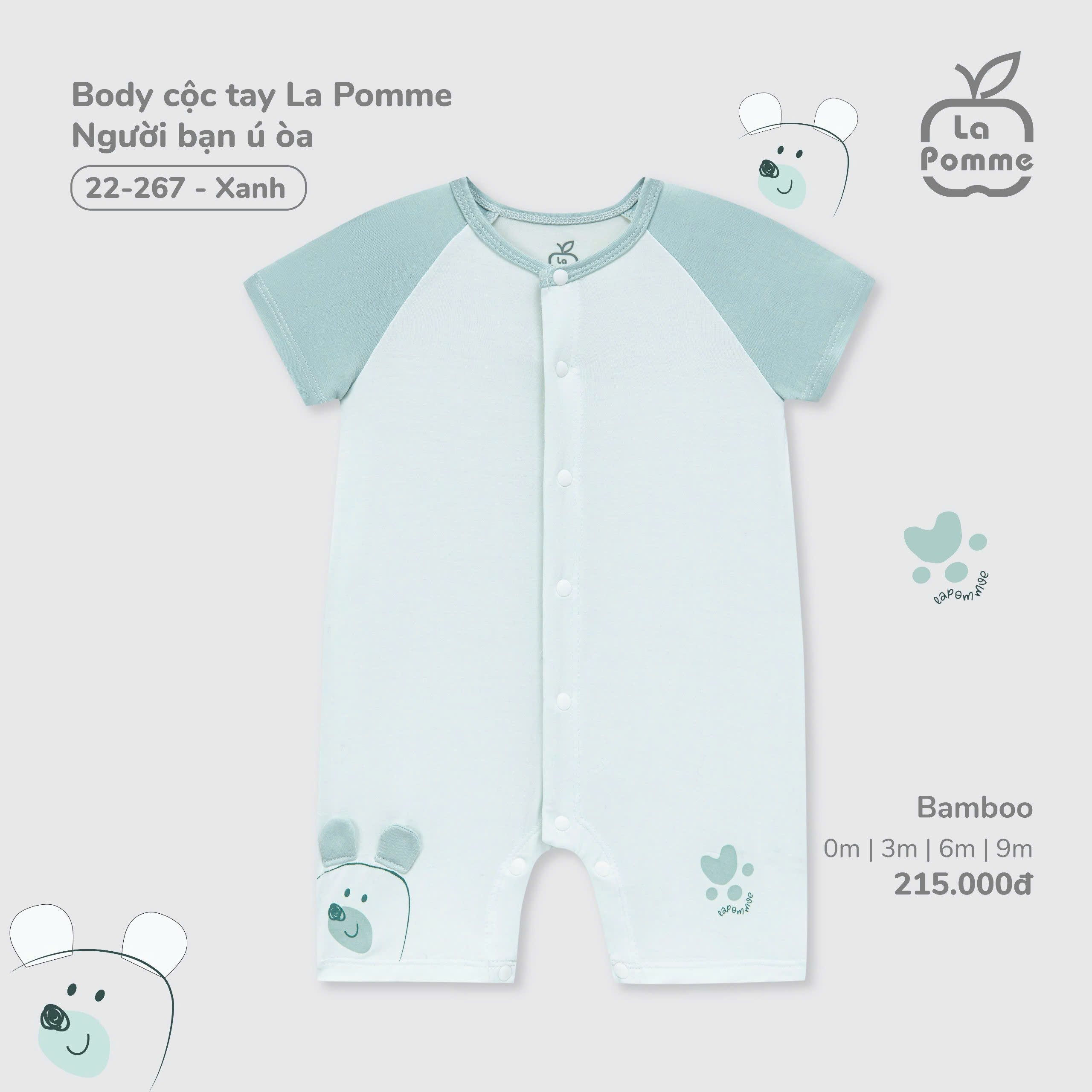 Body Cộc Tay La Pomme Người Bạn Ú Òa 22267