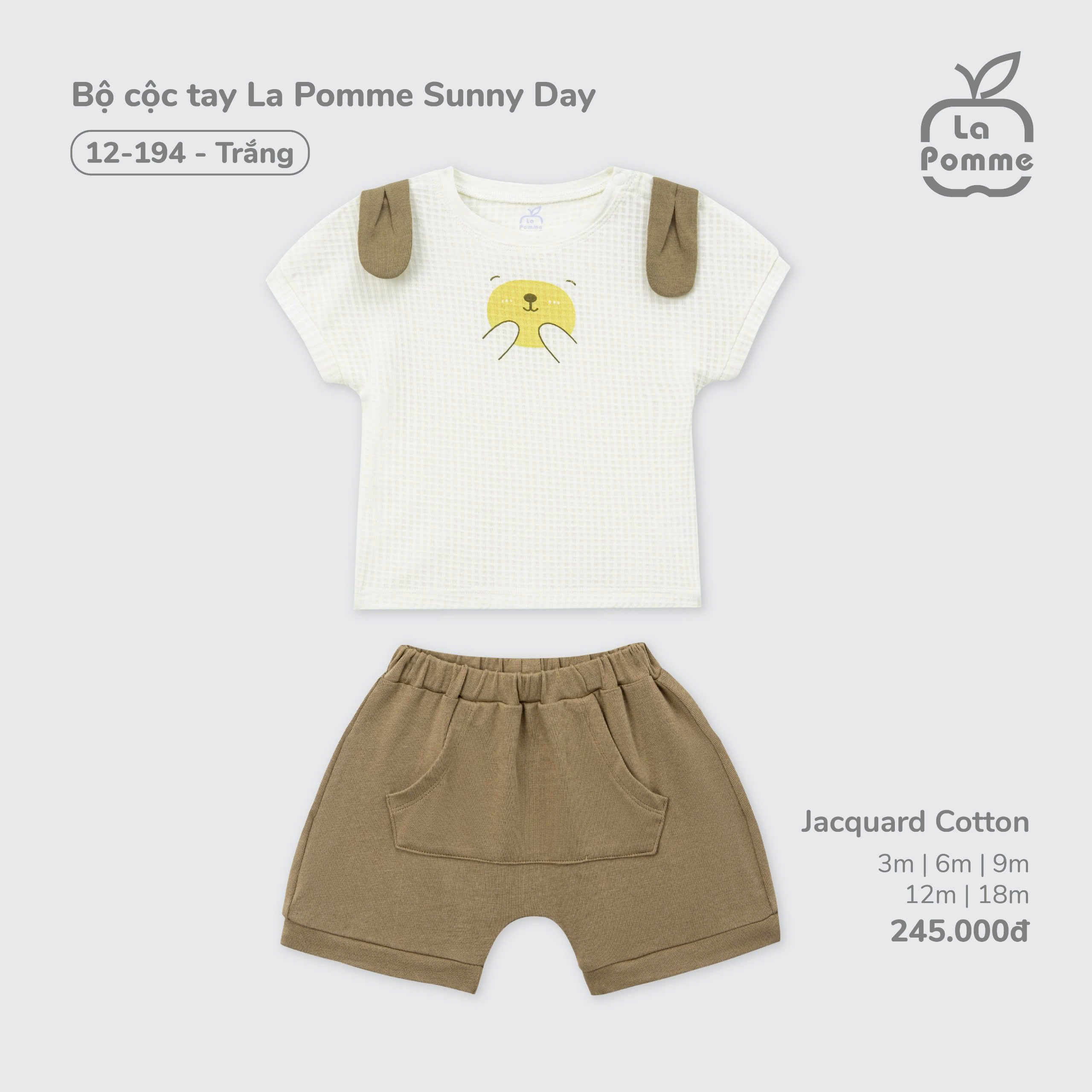 Bộ cộc tay La Pomme Sunny Day