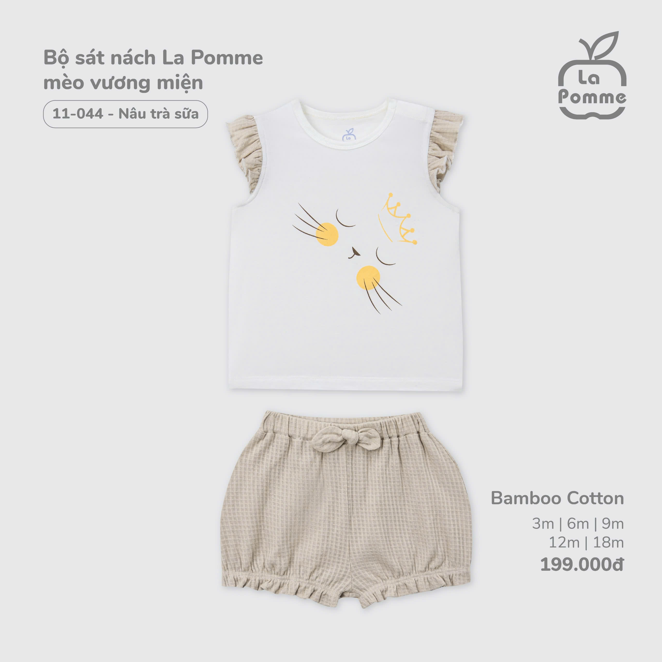 Bộ sát nách La Pomme mèo vương miện