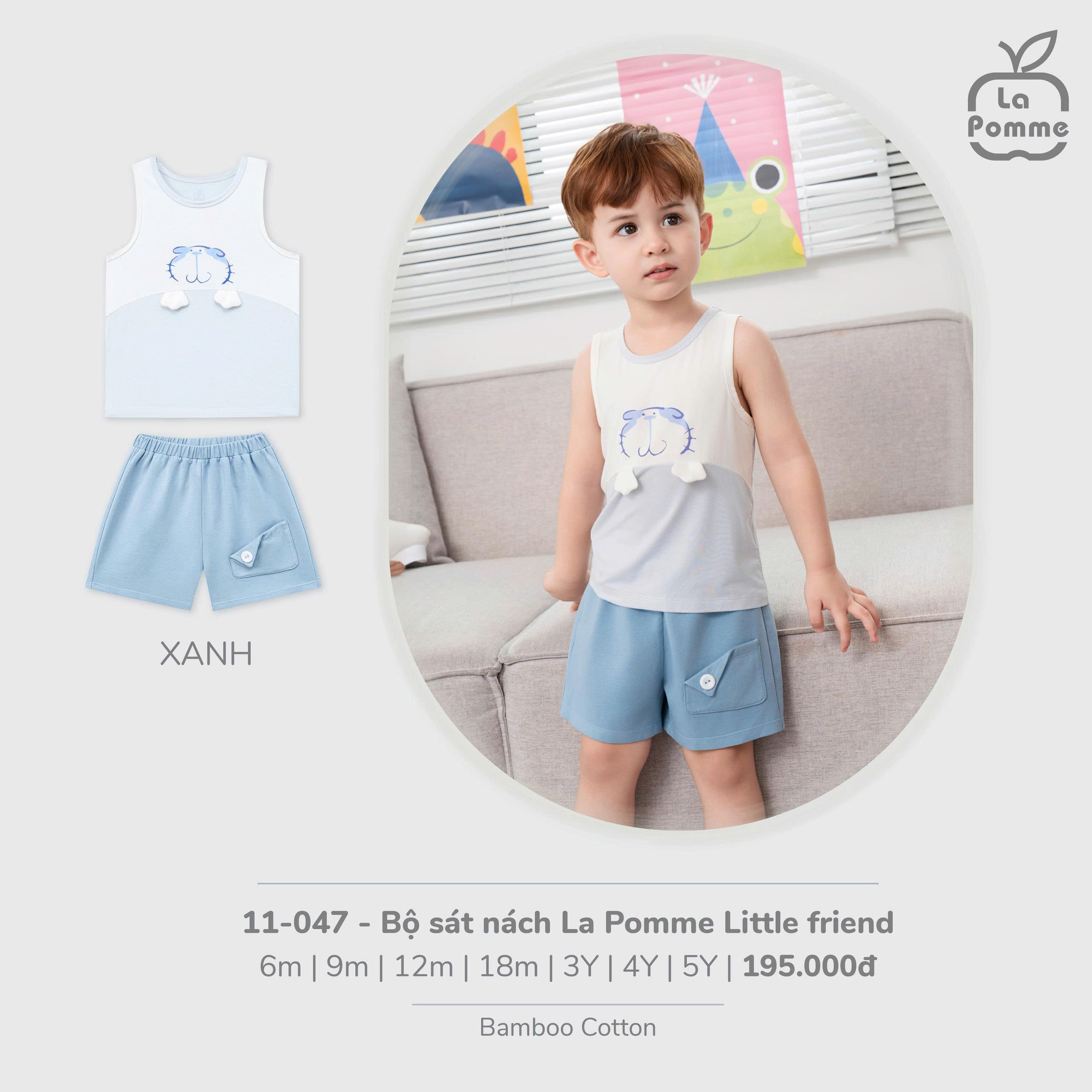 Bộ sát nách La Pomme Little friend