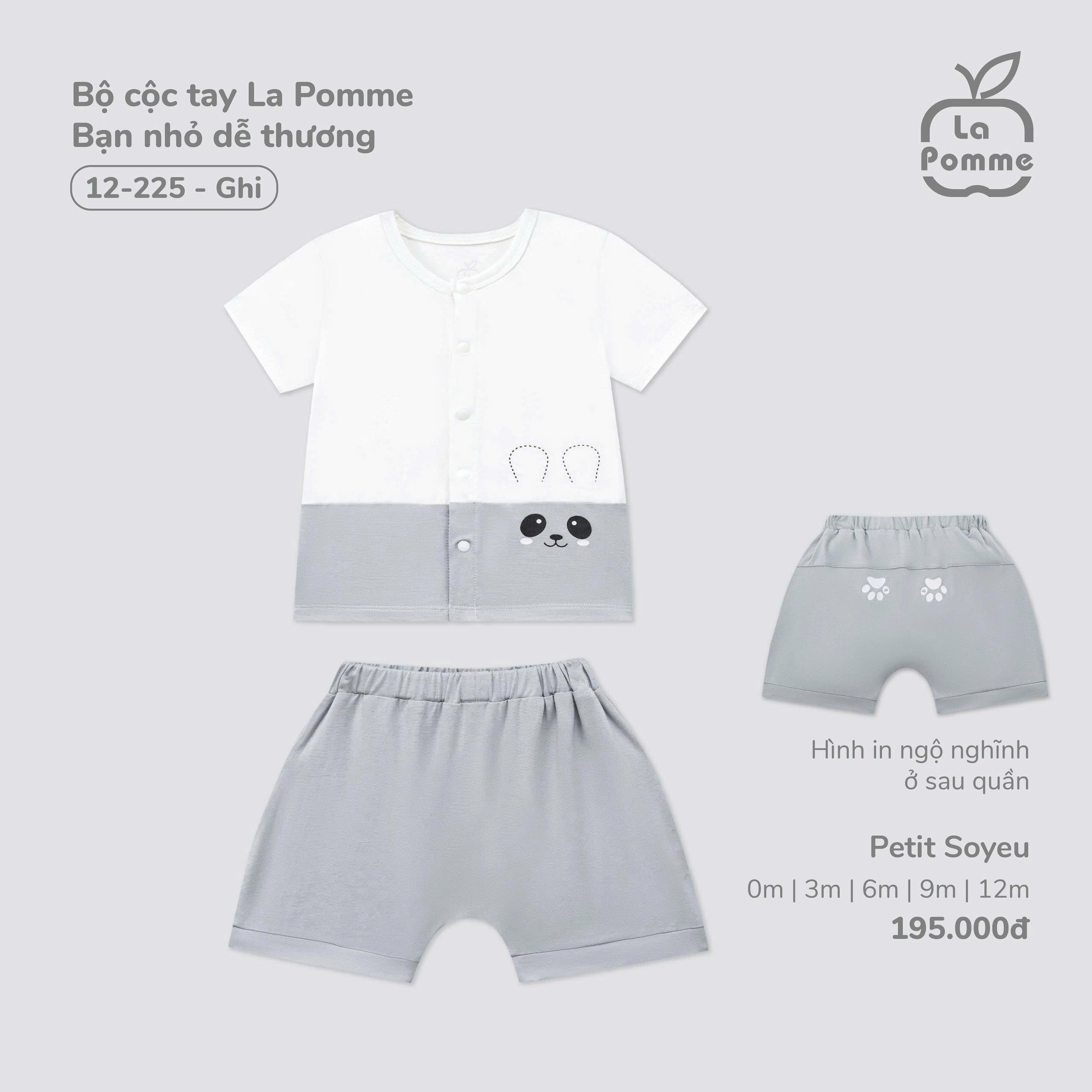 Bộ cộc tay La Pomme Bạn nhỏ dễ thương