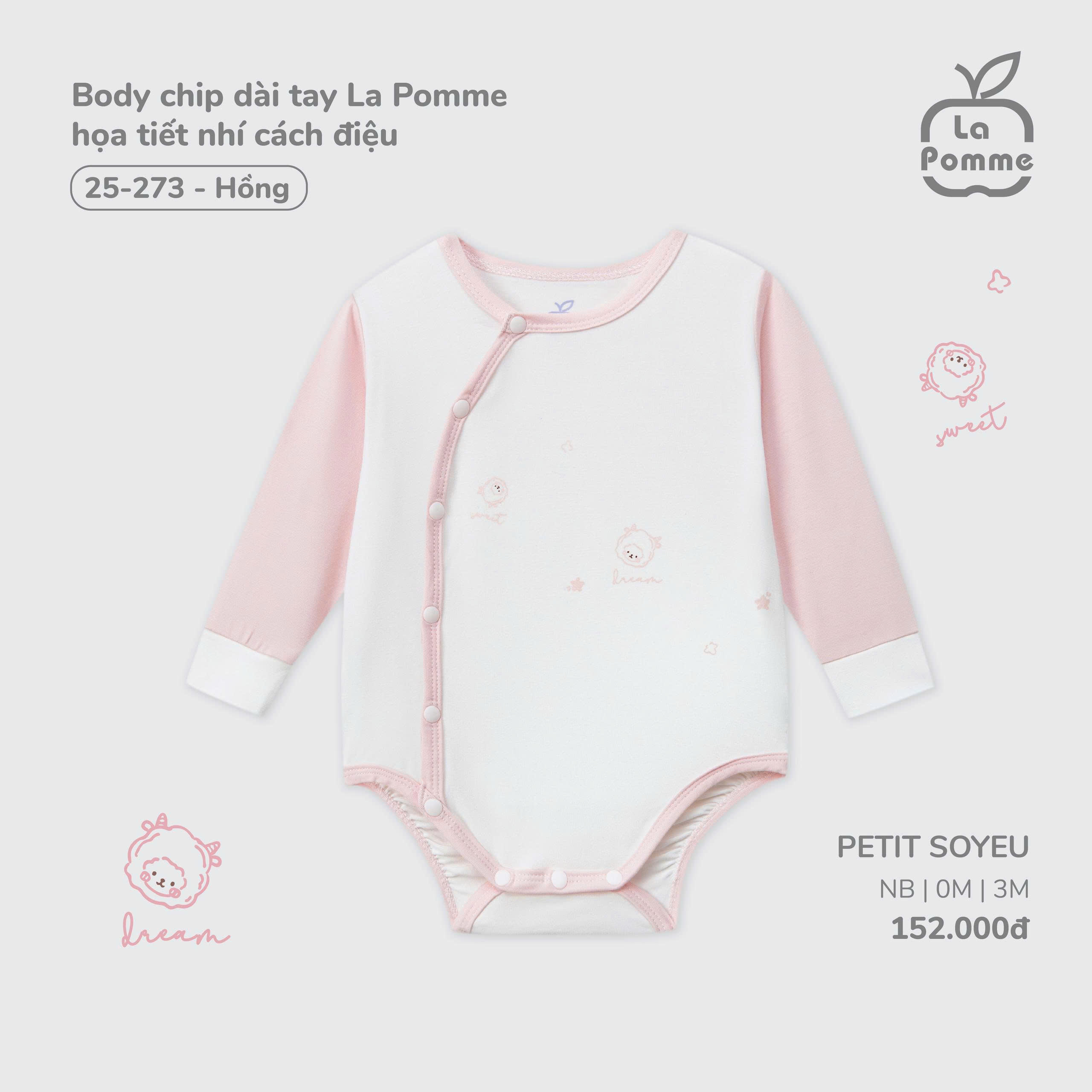 Body chip dài tay La Pomme họa tiết nhí cách điệu