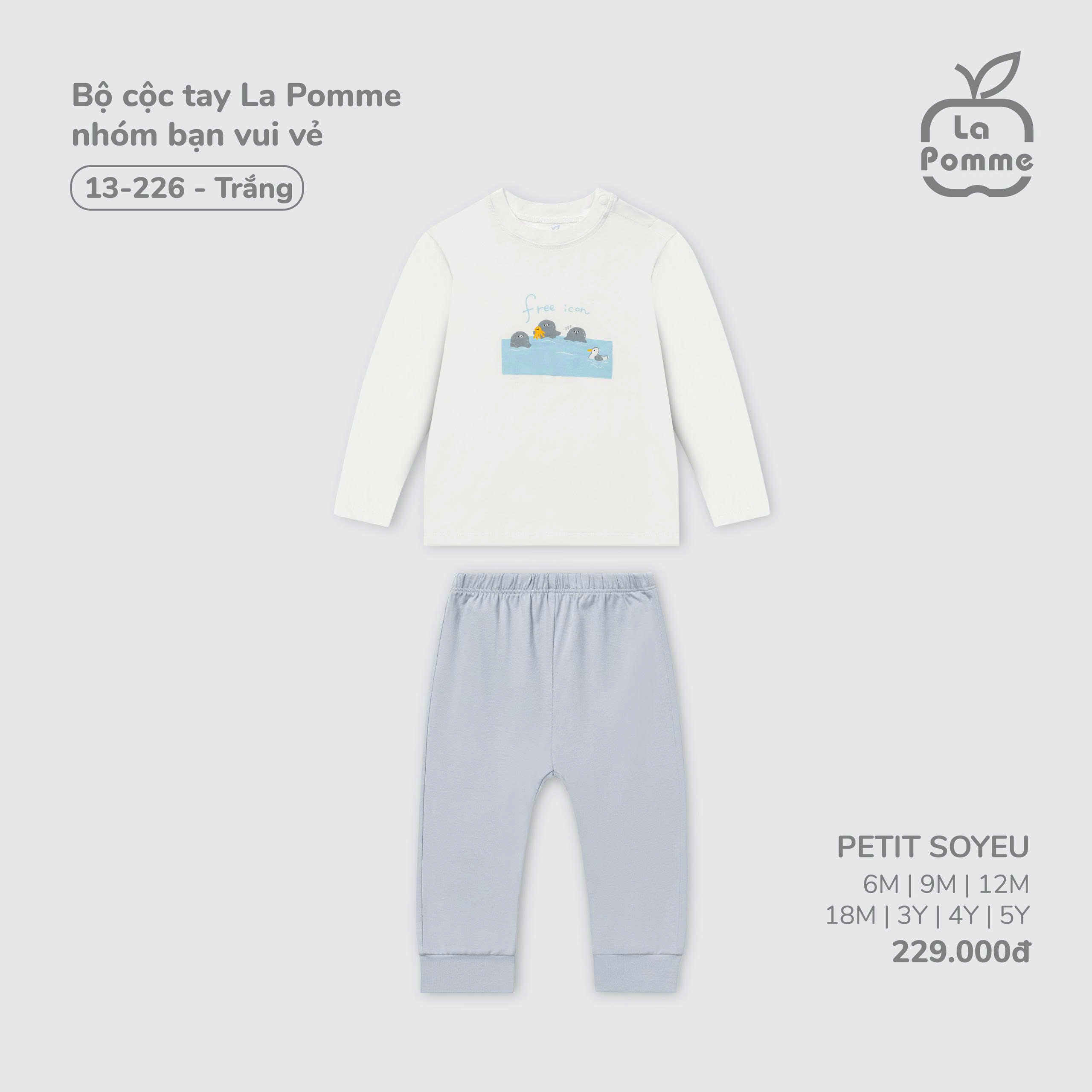 Bộ dài tay La Pomme nhóm bạn vui vẻ