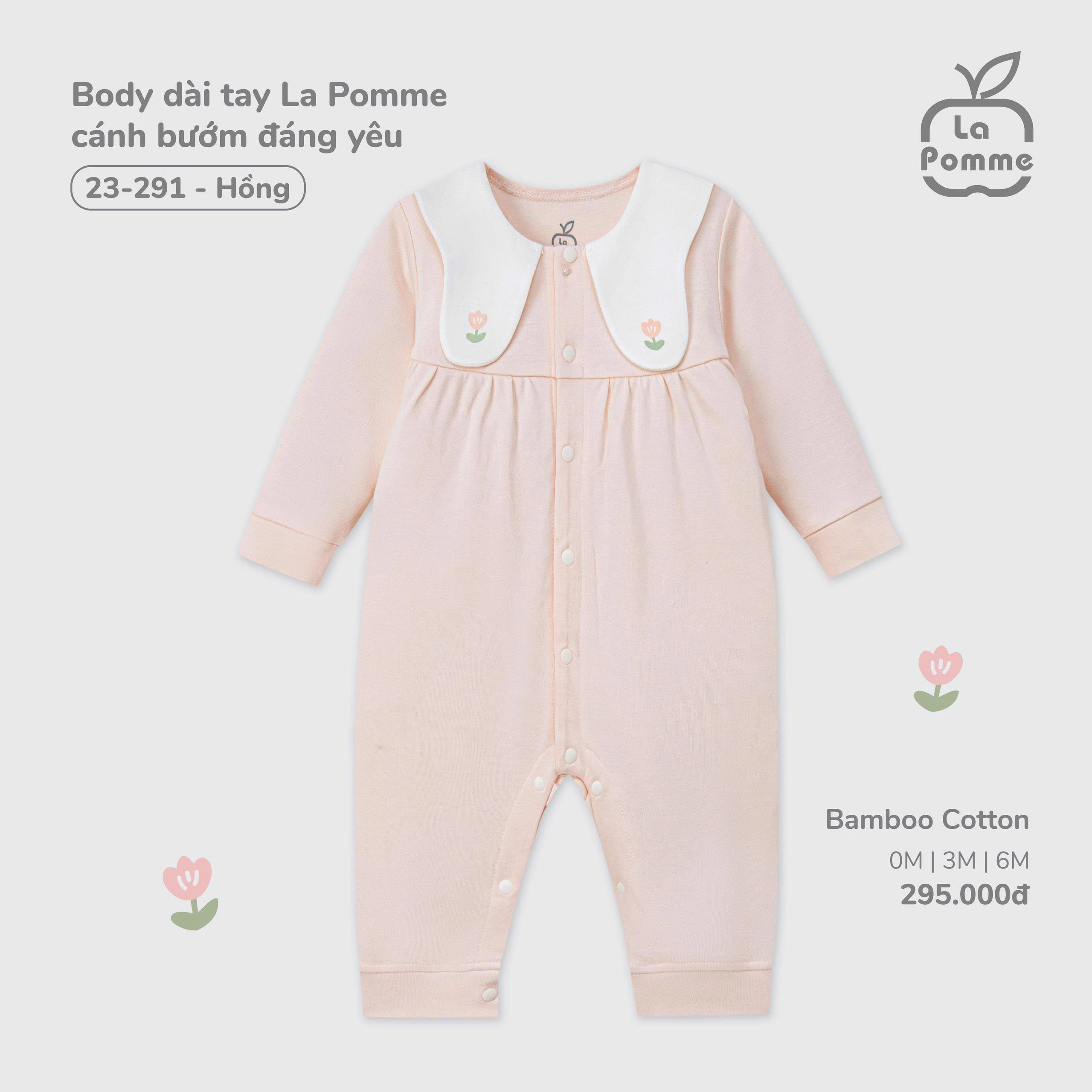 Body dài tay La Pomme cánh bướm đáng yêu 23291
