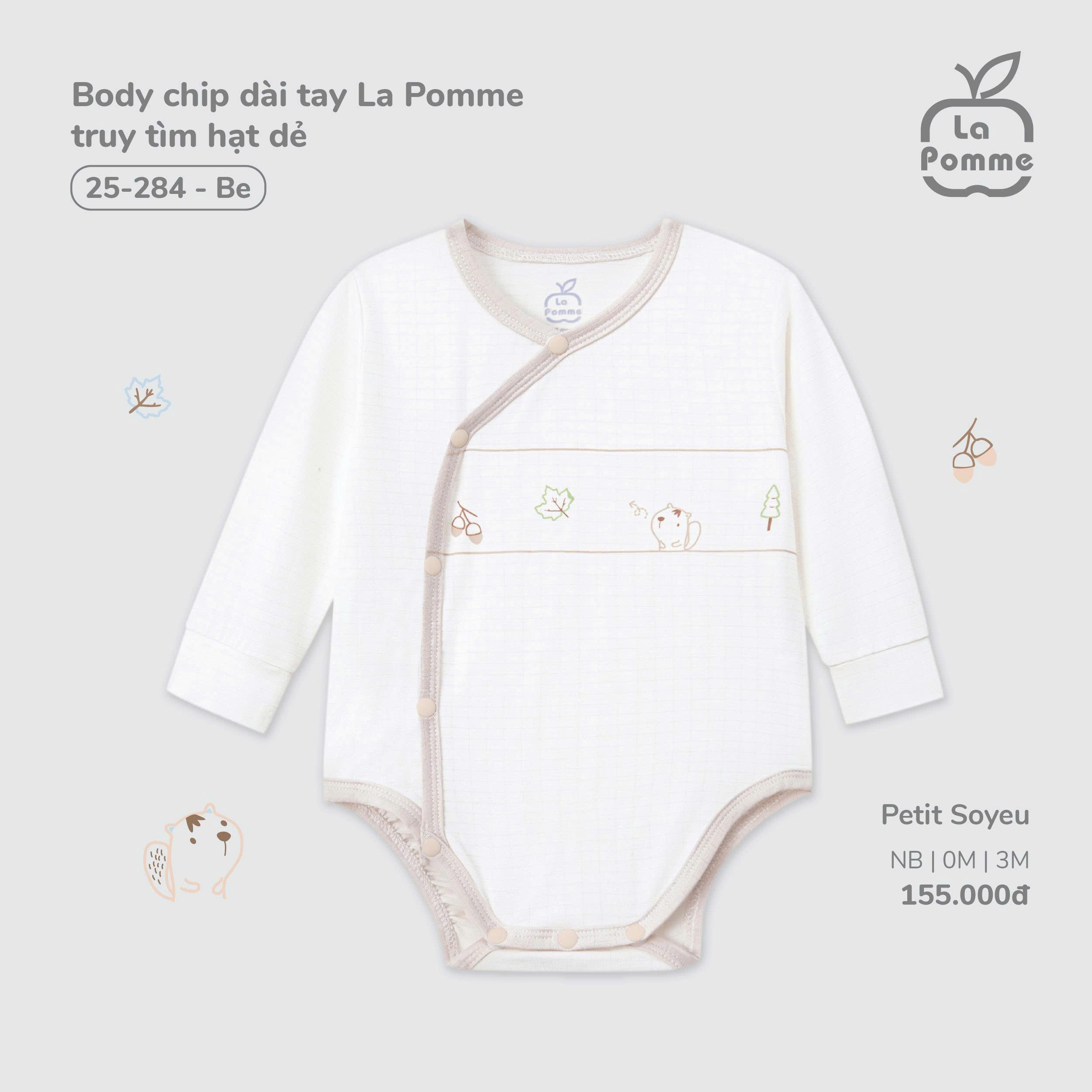 Body chip dài tay La Pomme truy tìm hạt dẻ 25284