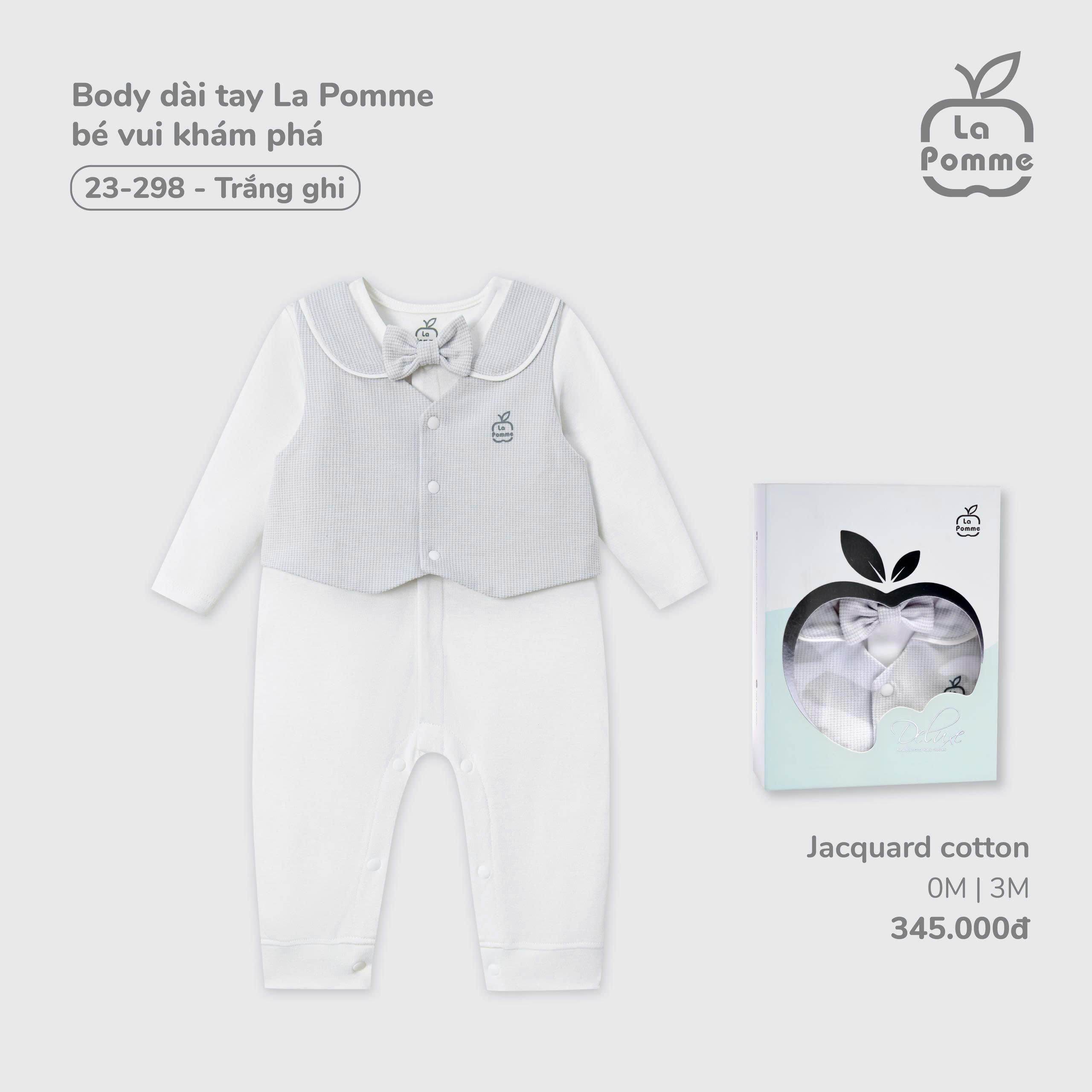 Body dài tay La Pomme bé vui khám phá 23298