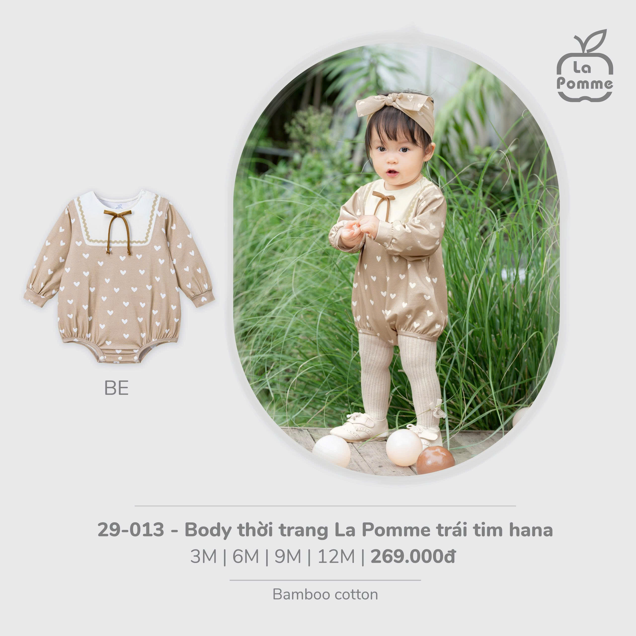 Body thời trang La Pomme trái tim hana