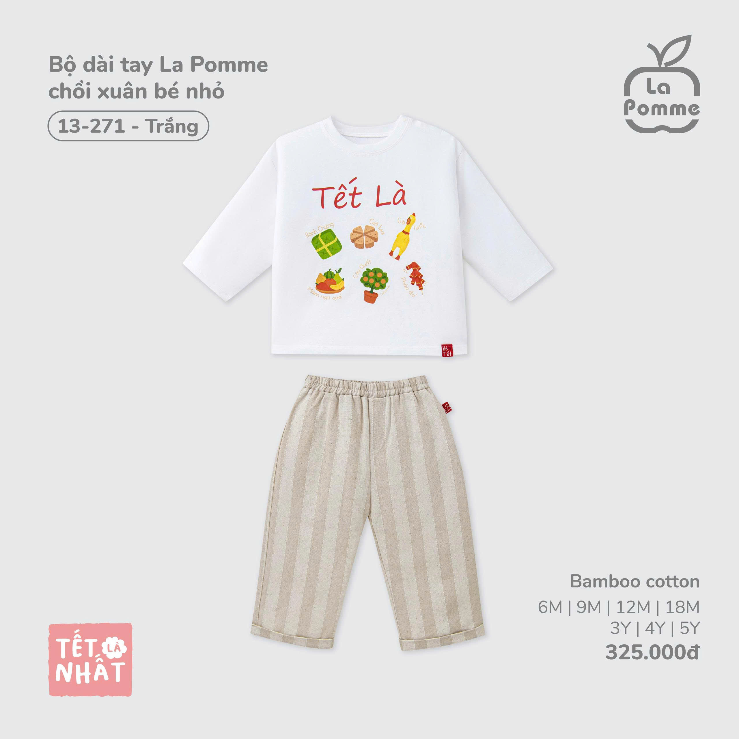 Bộ dài tay La Pomme chồi xuân bé nhỏ