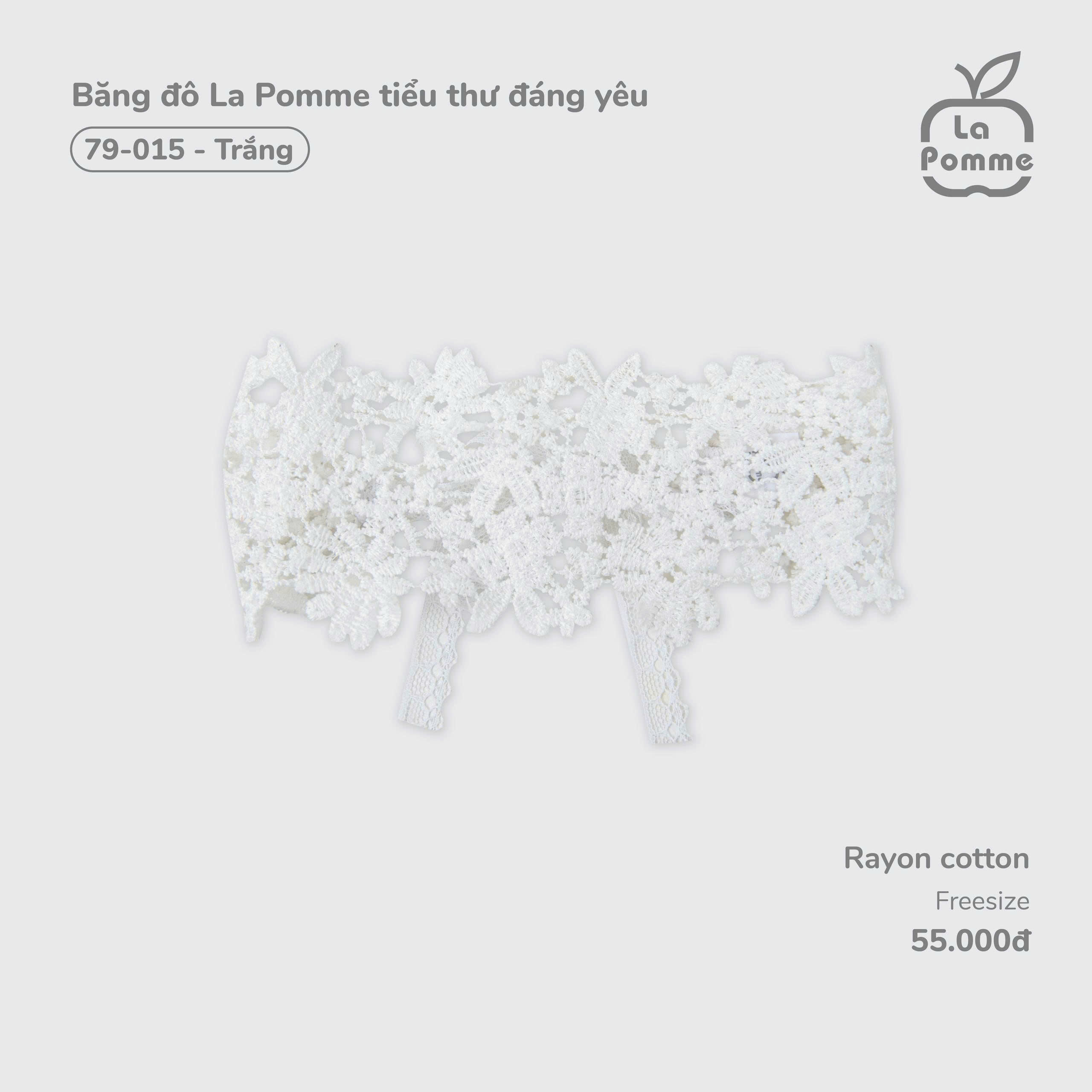 Băng đô La Pomme ren hoa điệu đà