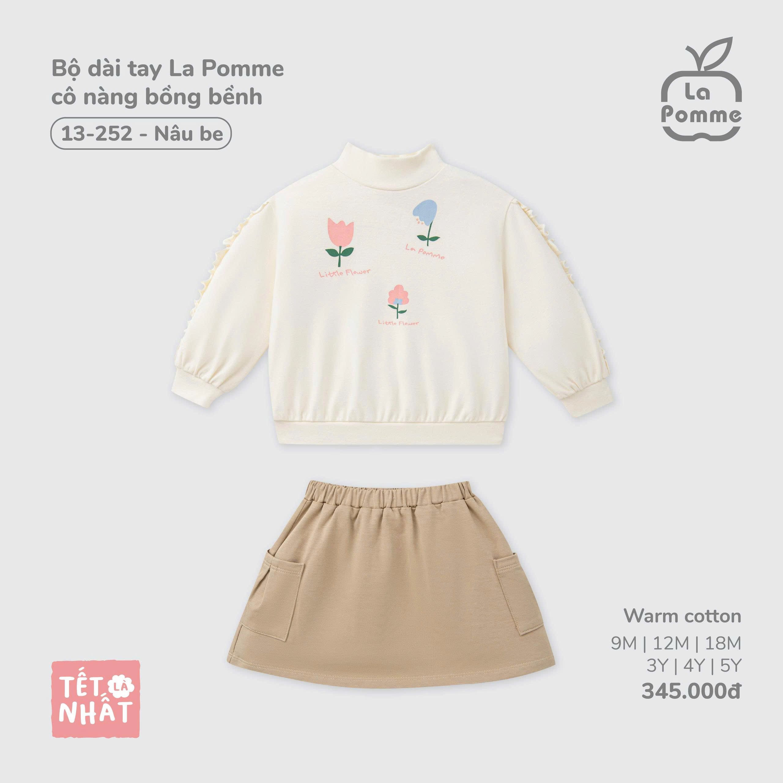 Bộ dài tay La Pomme cô nàng bồng bềnh