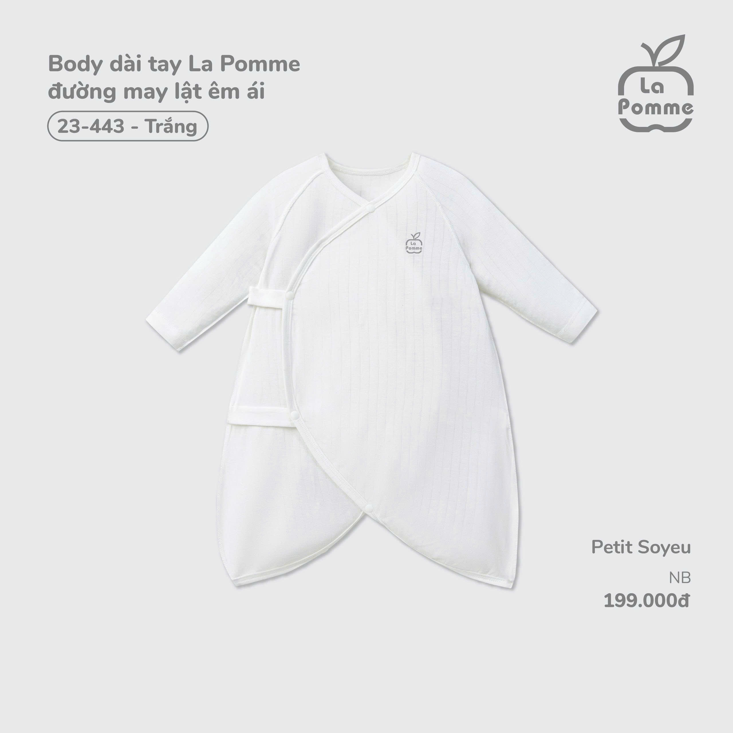 Body dài tay La Pomme đường may lật êm ái