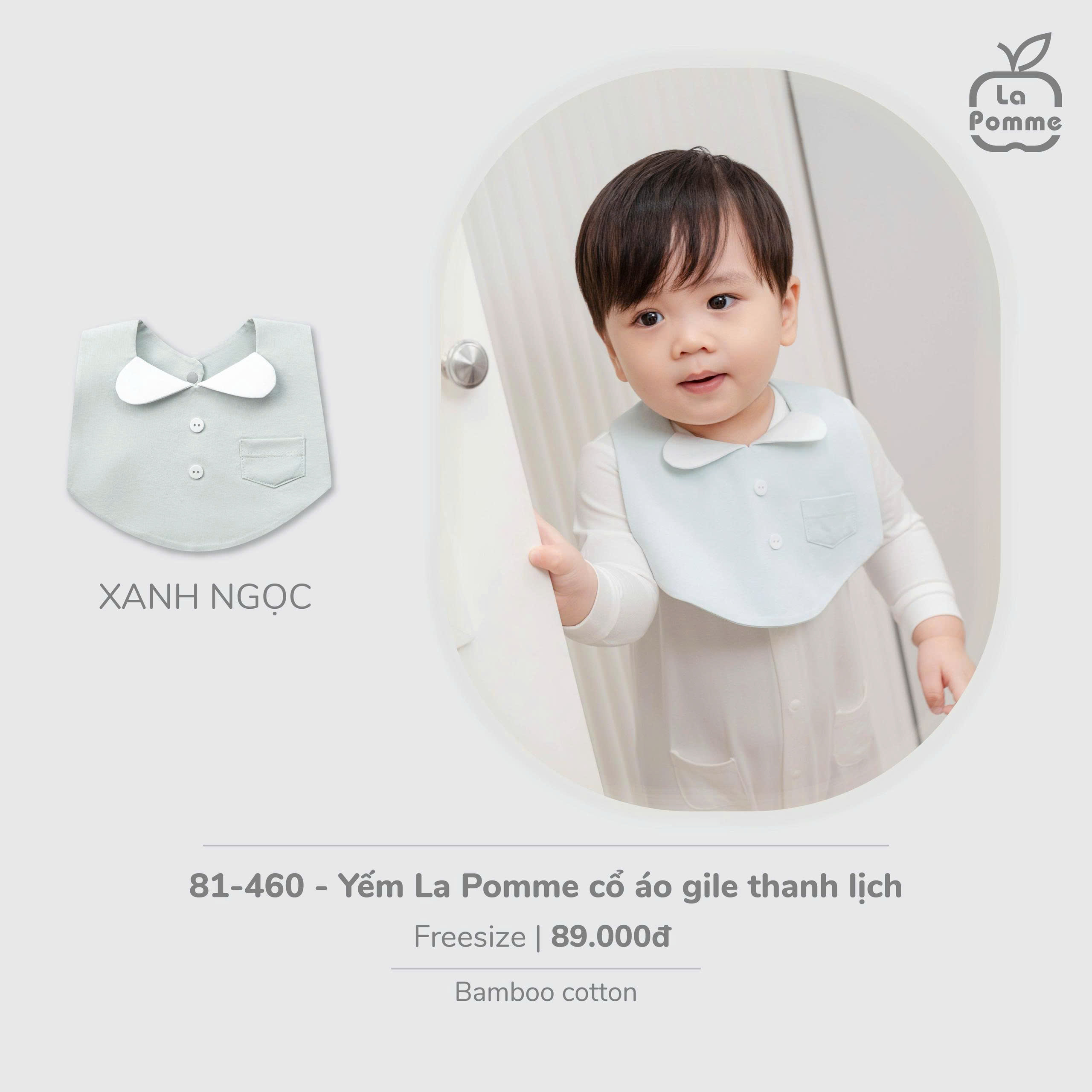 Yếm La Pomme cổ áo gile thanh lịch