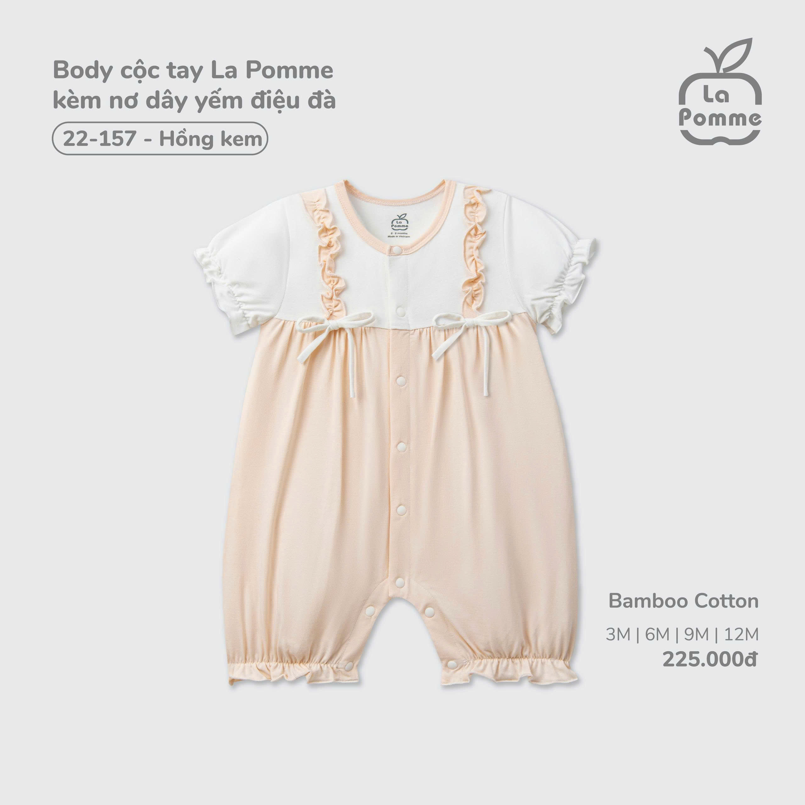 Body cộc tay La Pomme kèm nơ dây yếm điệu đà