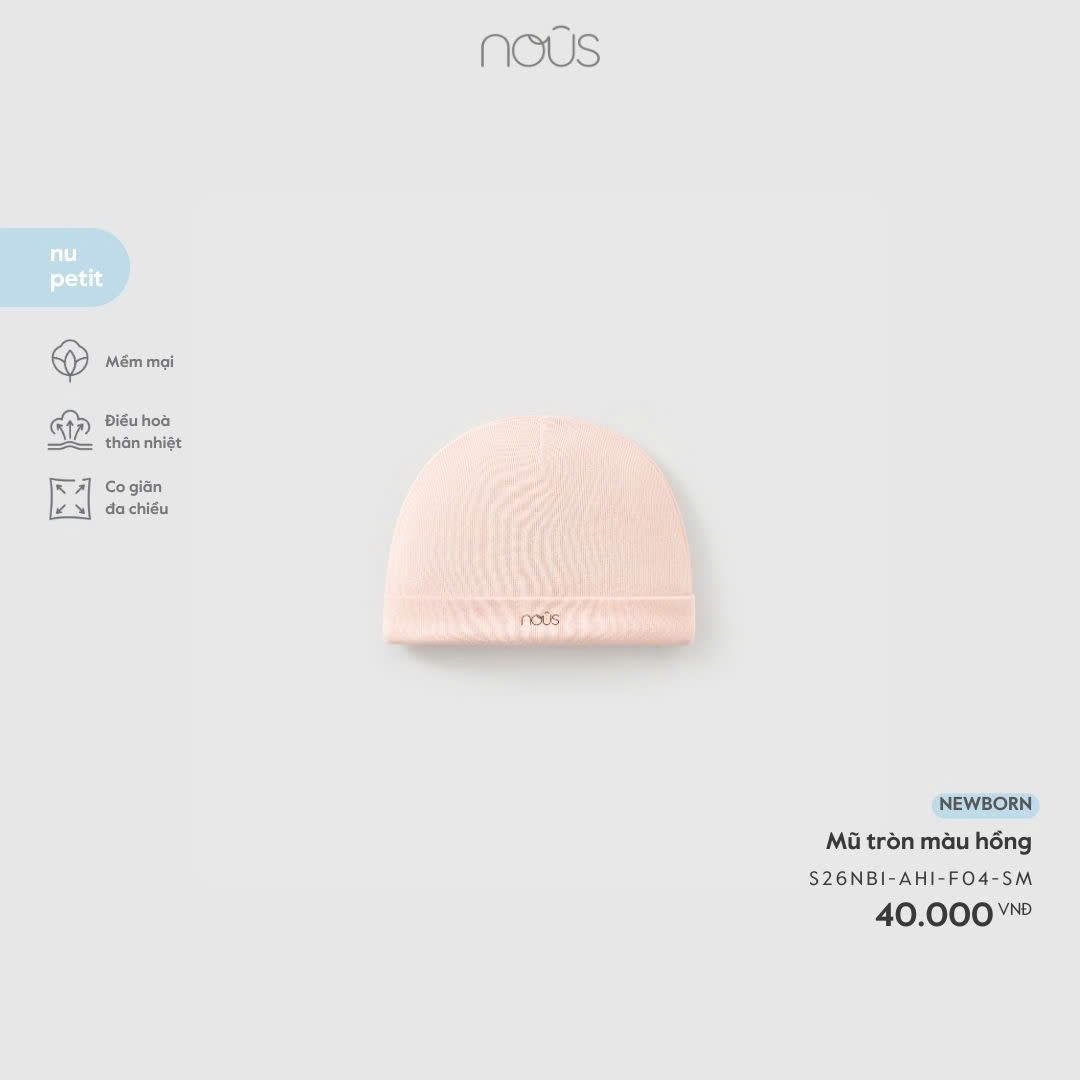 Mũ tròn màu hồng