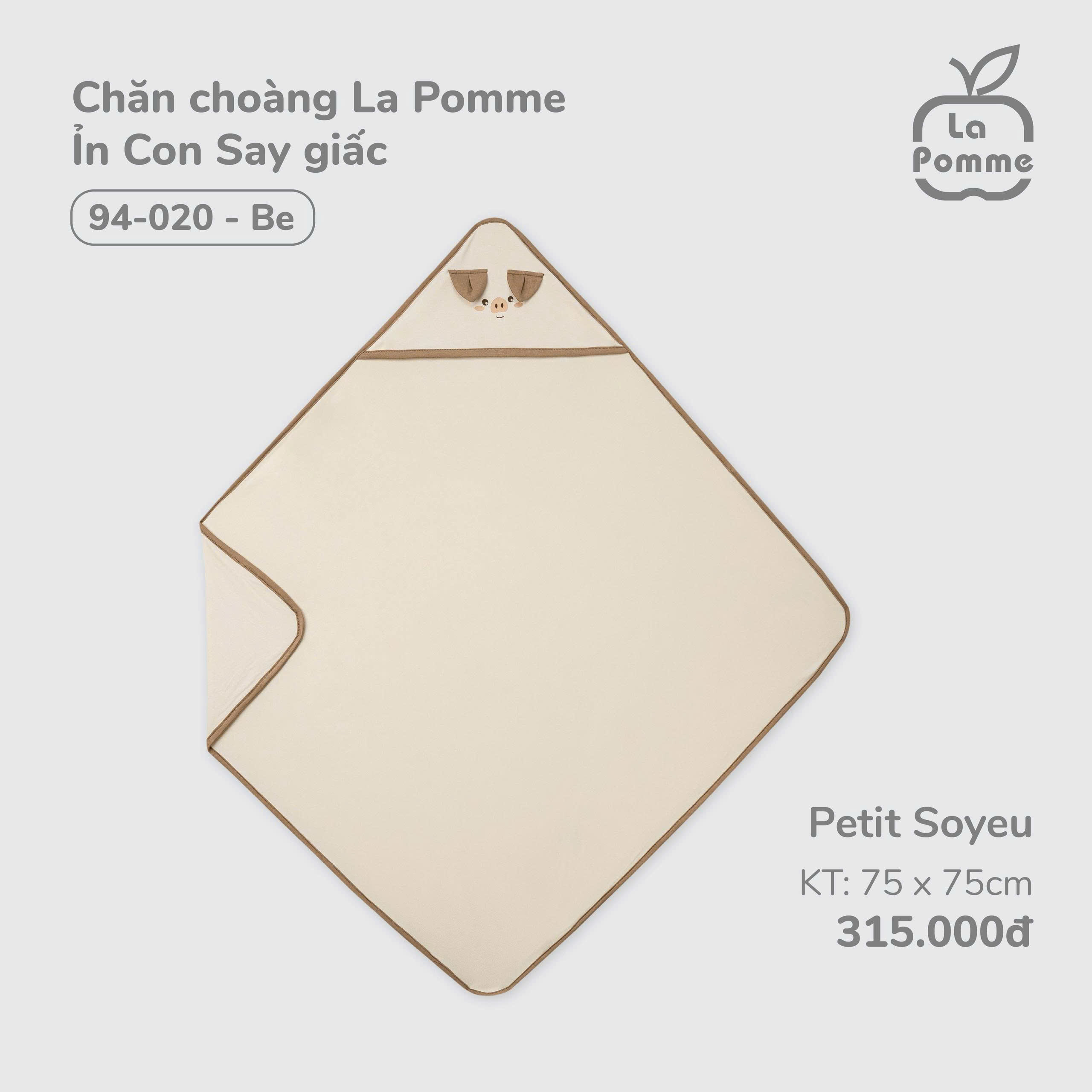 Chăn choàng La Pomme Ỉn Con Say giấc