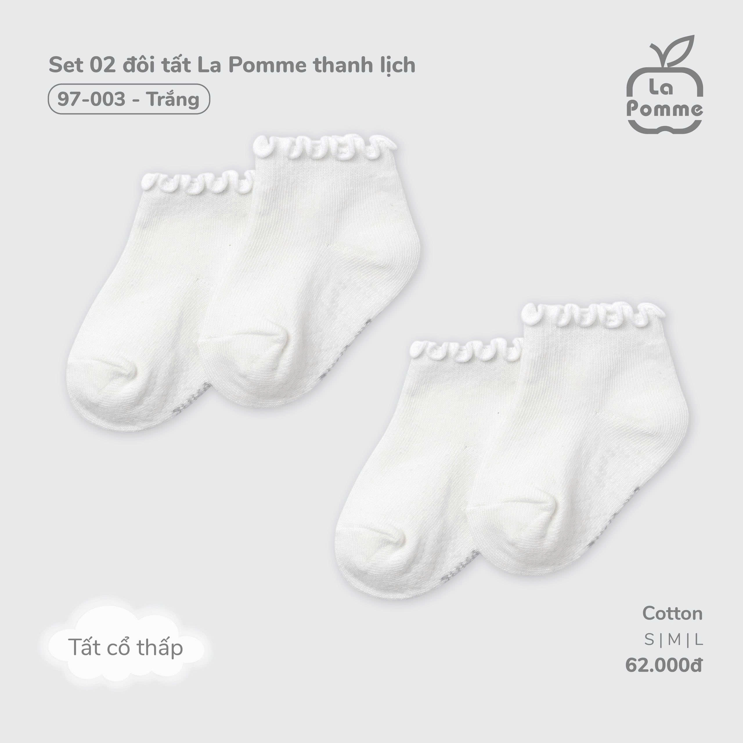 Set 02 đôi tất La Pomme thanh lịch