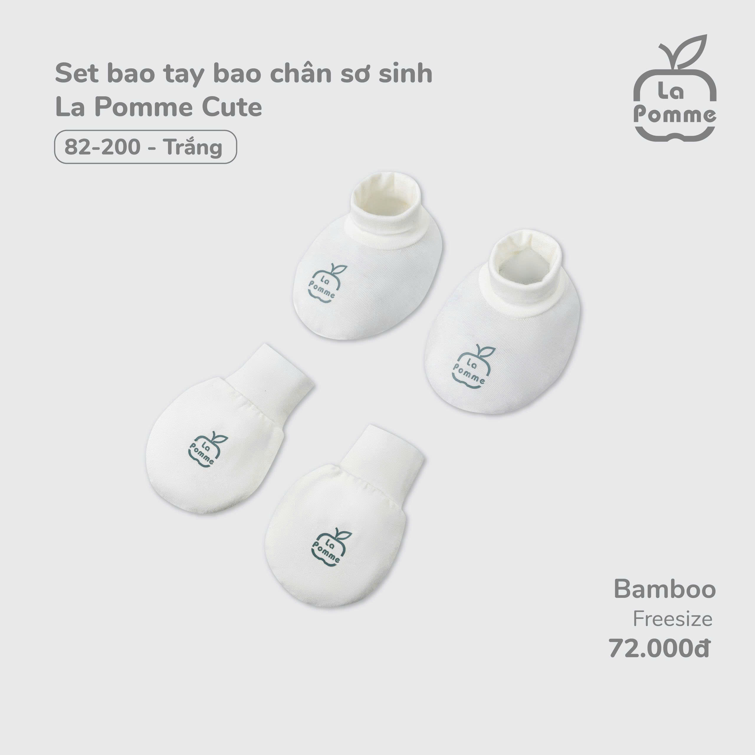 Set bao tay bao chân sơ sinh La Pomme Cute