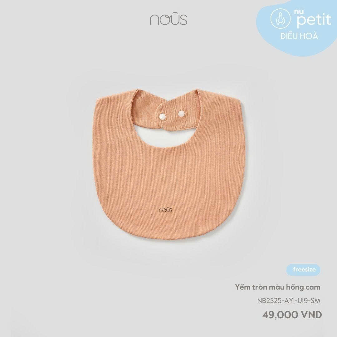 Yếm tròn màu hồng cam