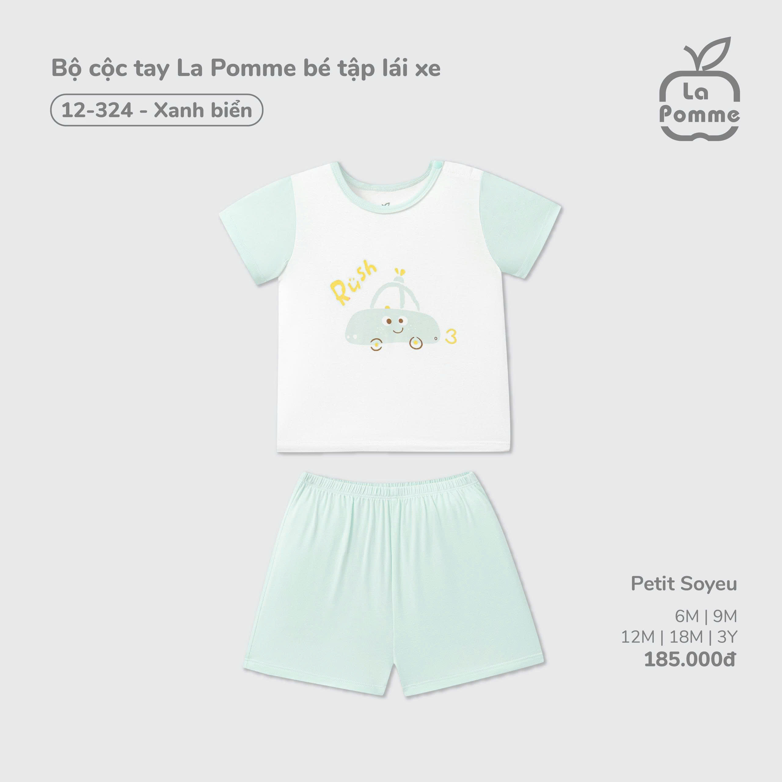 Bộ cộc tay La Pomme bé tập lái xe