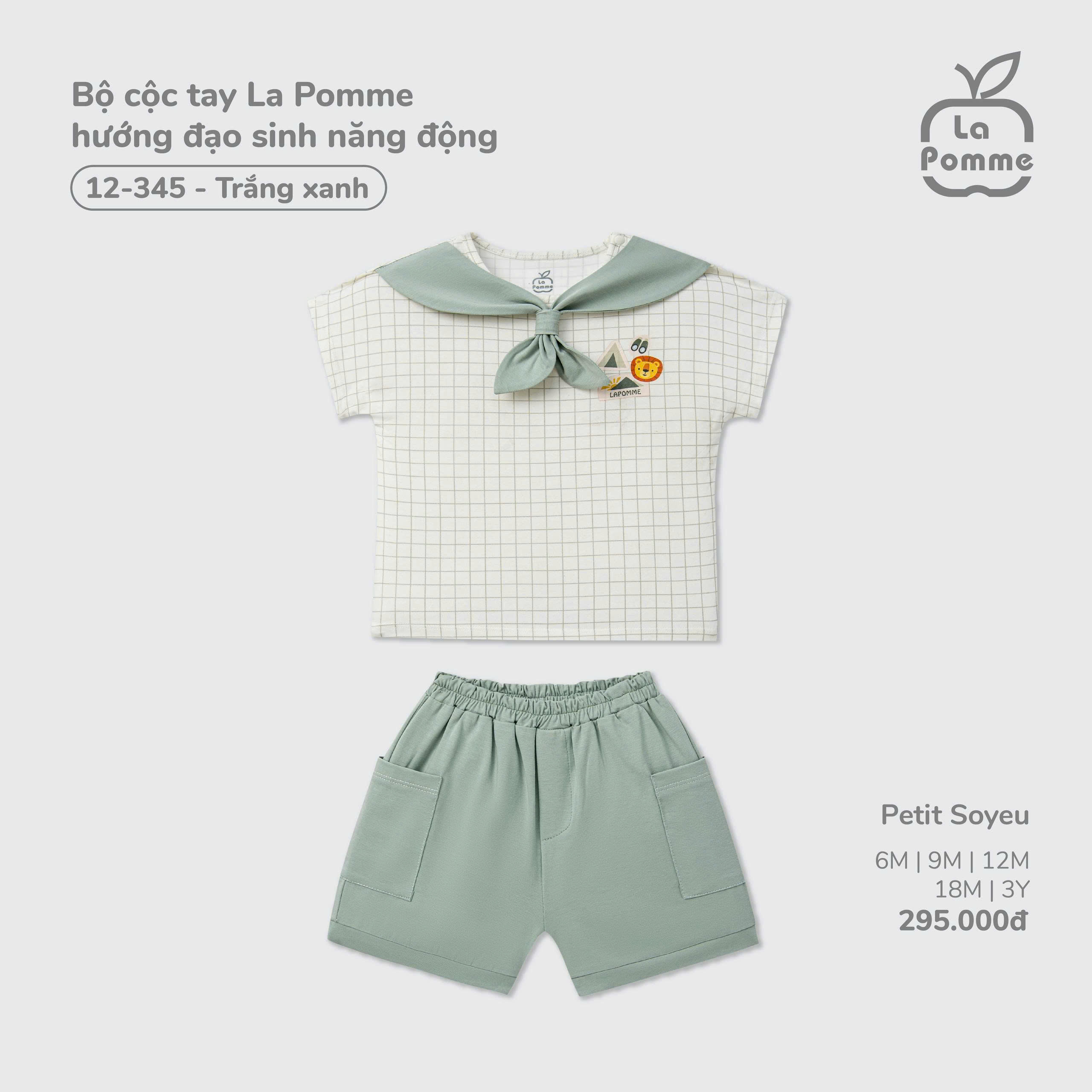 Bộ cộc tay La Pomme hướng đạo sinh năng động