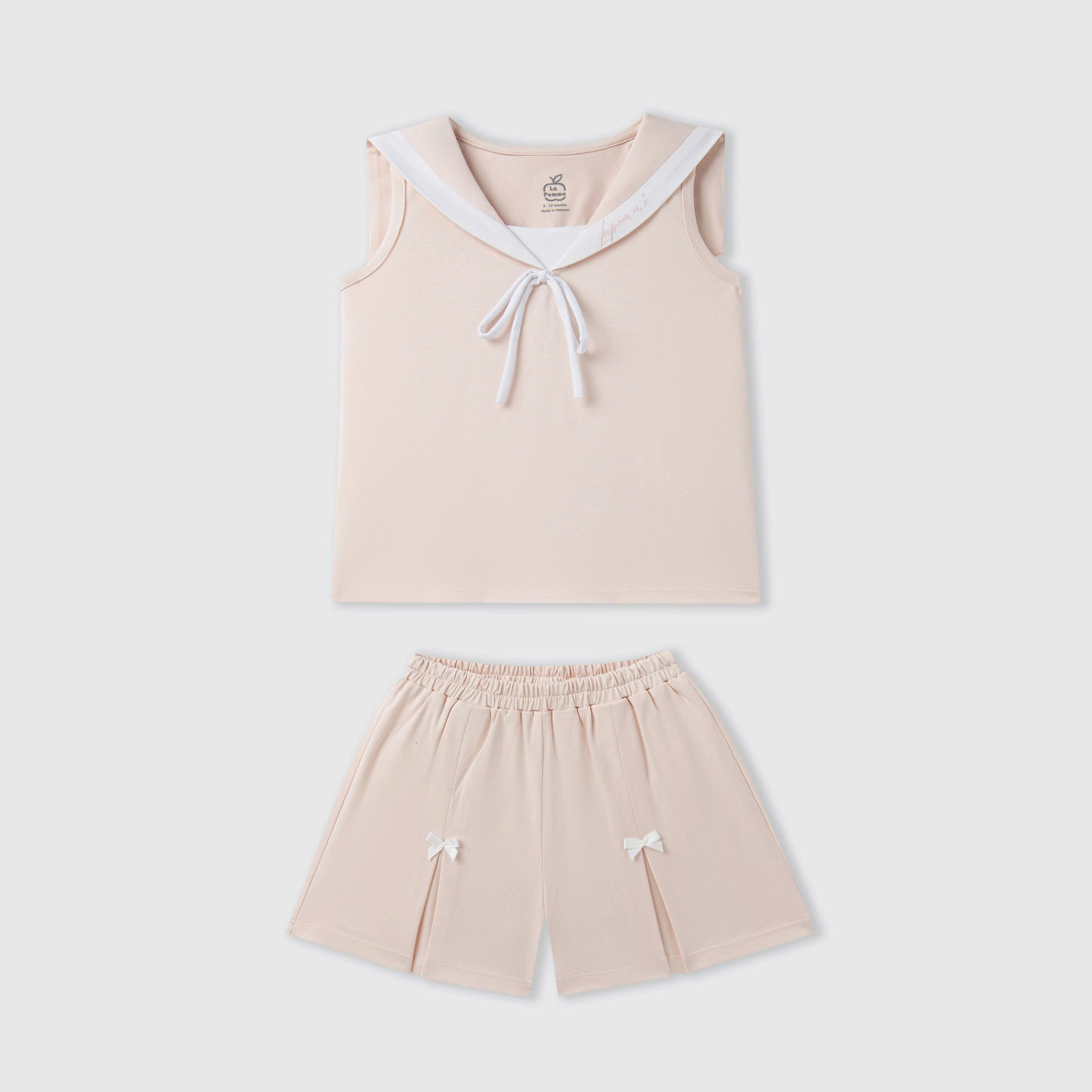 Bộ sát nách La Pomme cổ cách điệu tiểu thư lém lỉnh