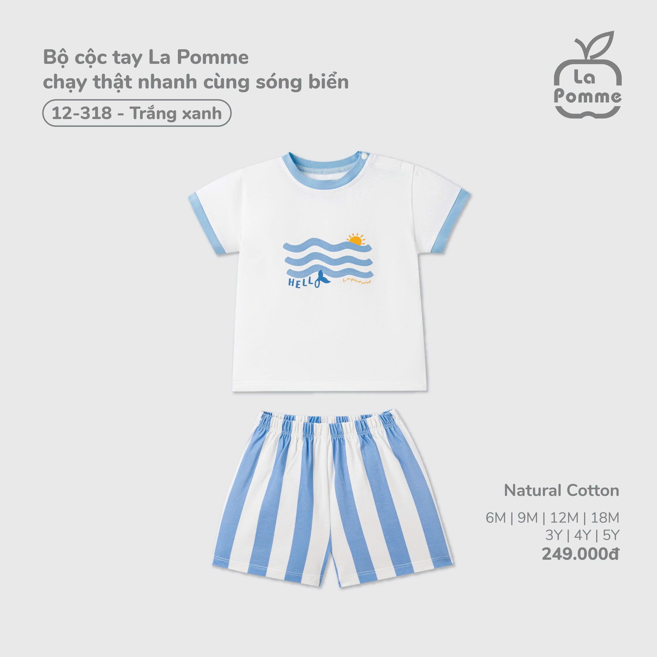 Bộ cộc tay La Pomme chạy thật nhanh cùng sóng biển