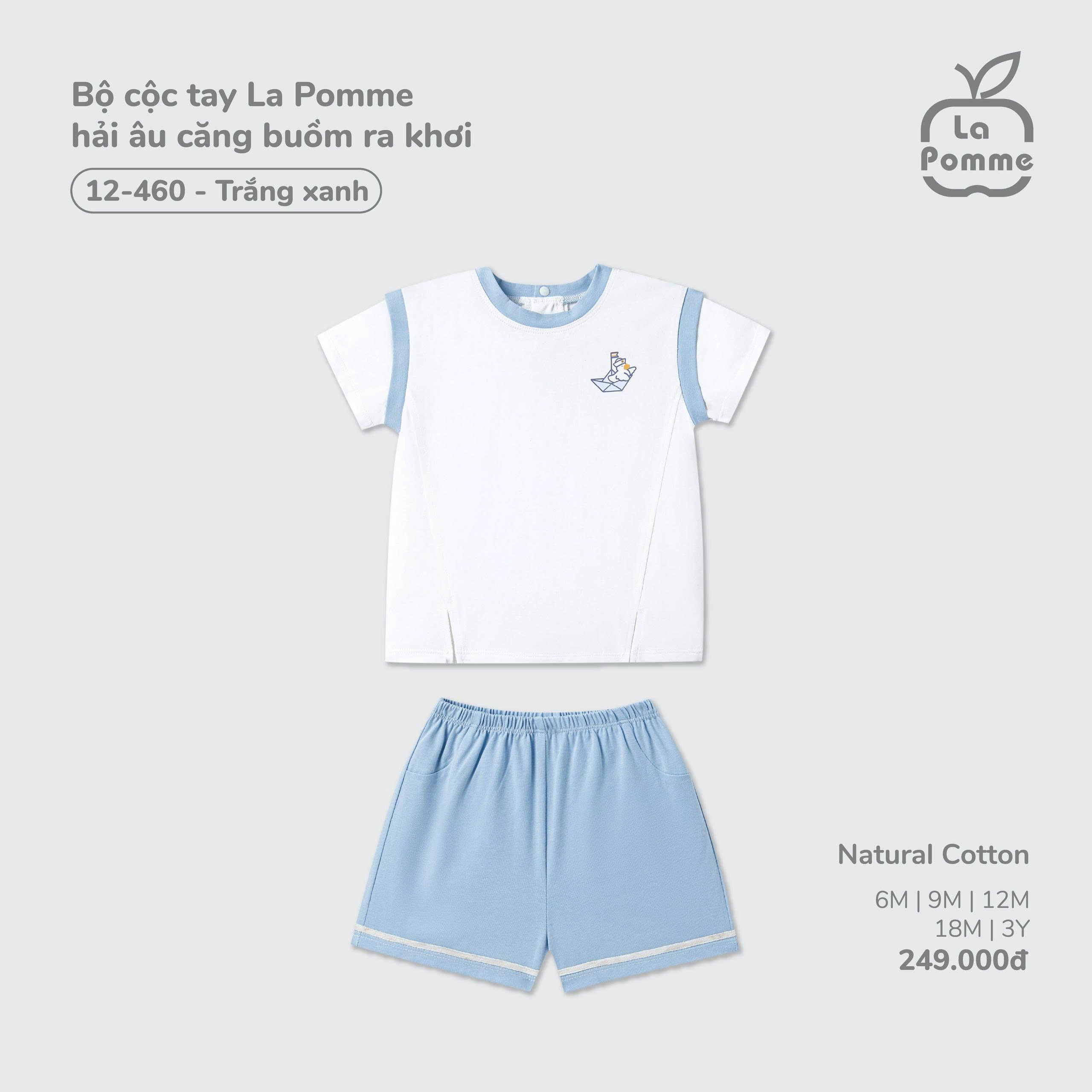 Bộ cộc tay La Pomme hải âu căng buồm ra khơi