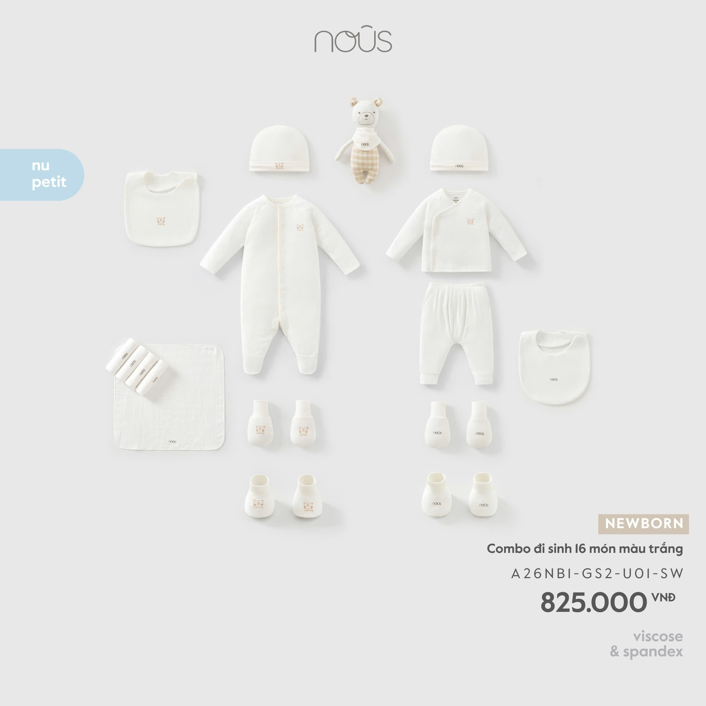 Combo đi sinh 16 món màu trắng