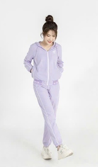 Bộ áo  khoác gió có mũ  kéo khóa ,QD SS 5781
