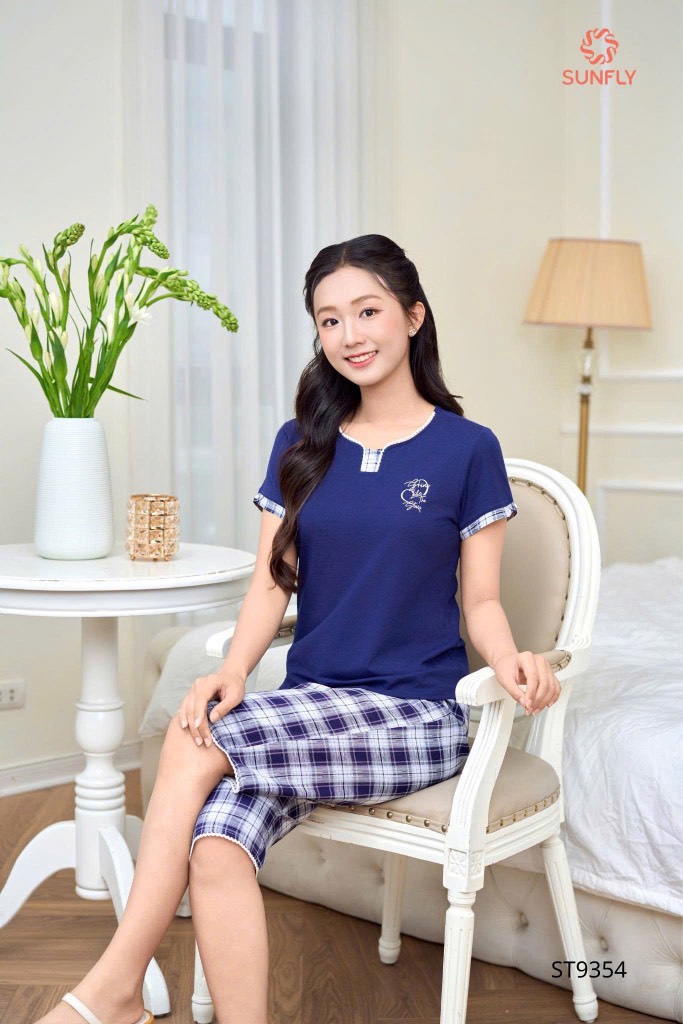 Bộ COTTON áo tay cộc QL  ST 9354