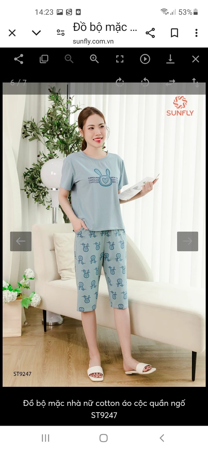 Bộ Sun fly COTTON - QL -ST9247