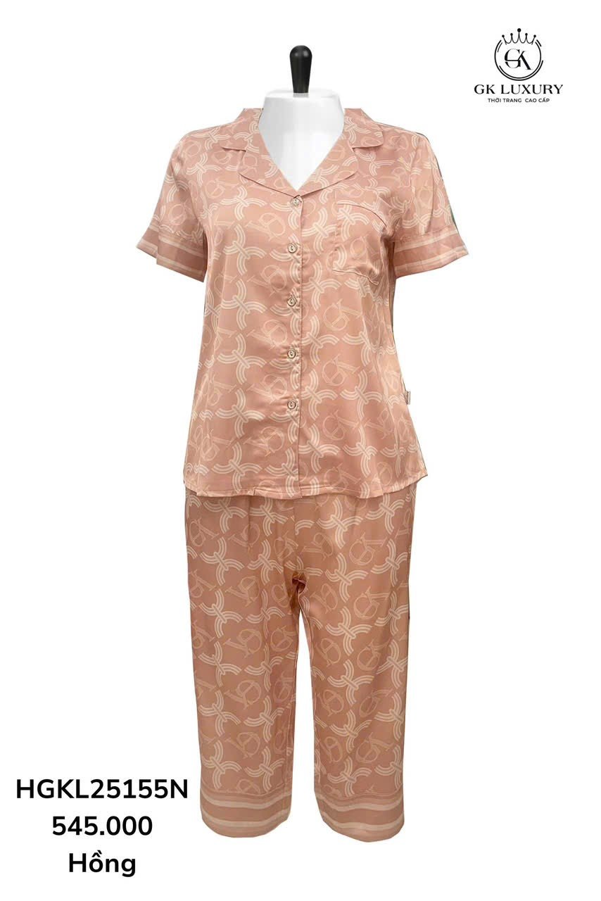 Bộ Lụa pizama QL tay cộc , GK25155